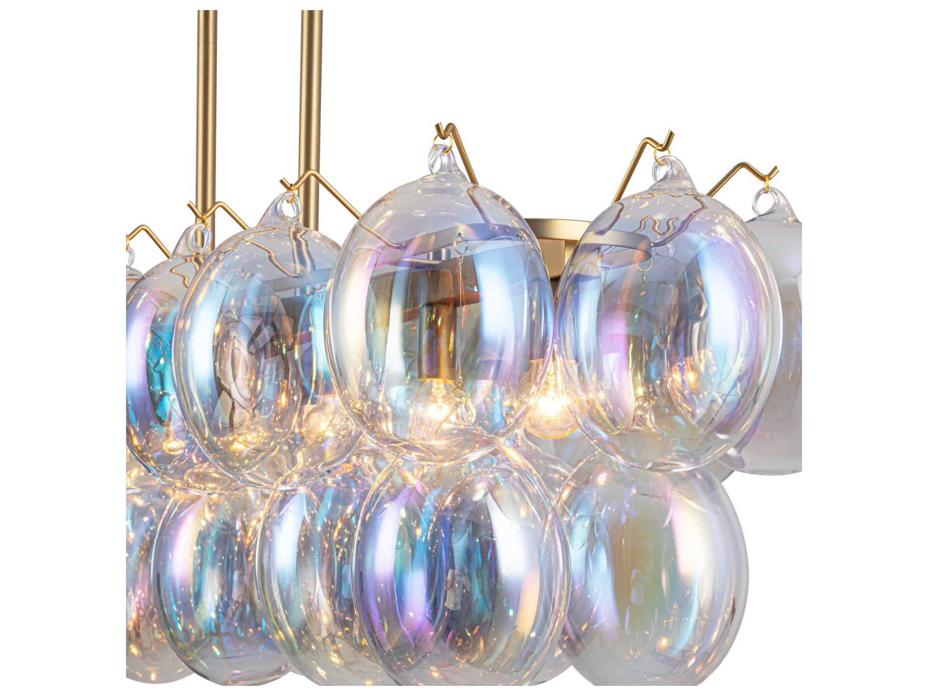 Artcraft Globo 8-Light Brass Globe Island Pendant