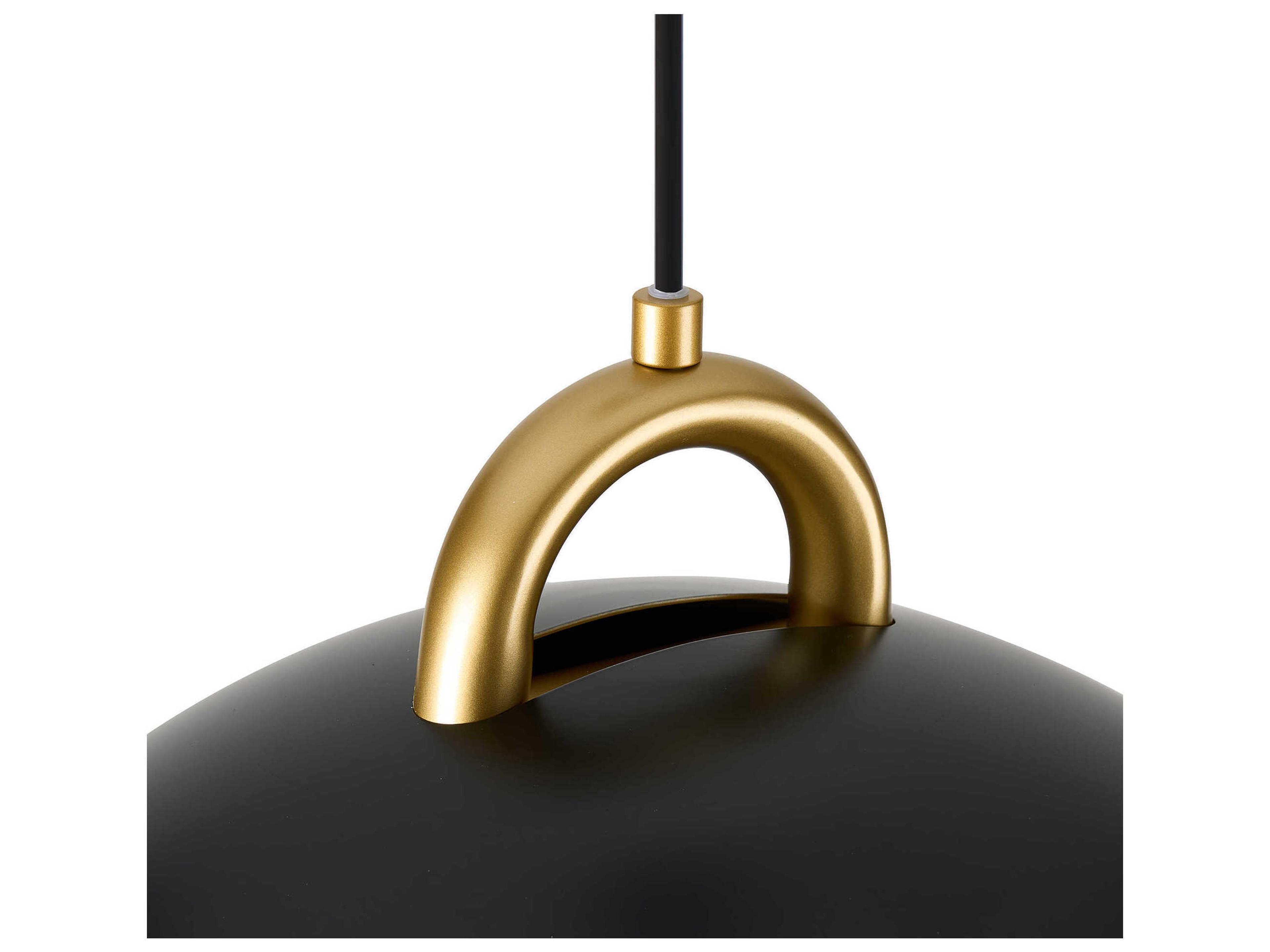 Artcraft Pantheon 1-Light Black Rust Brass Dome Pendant