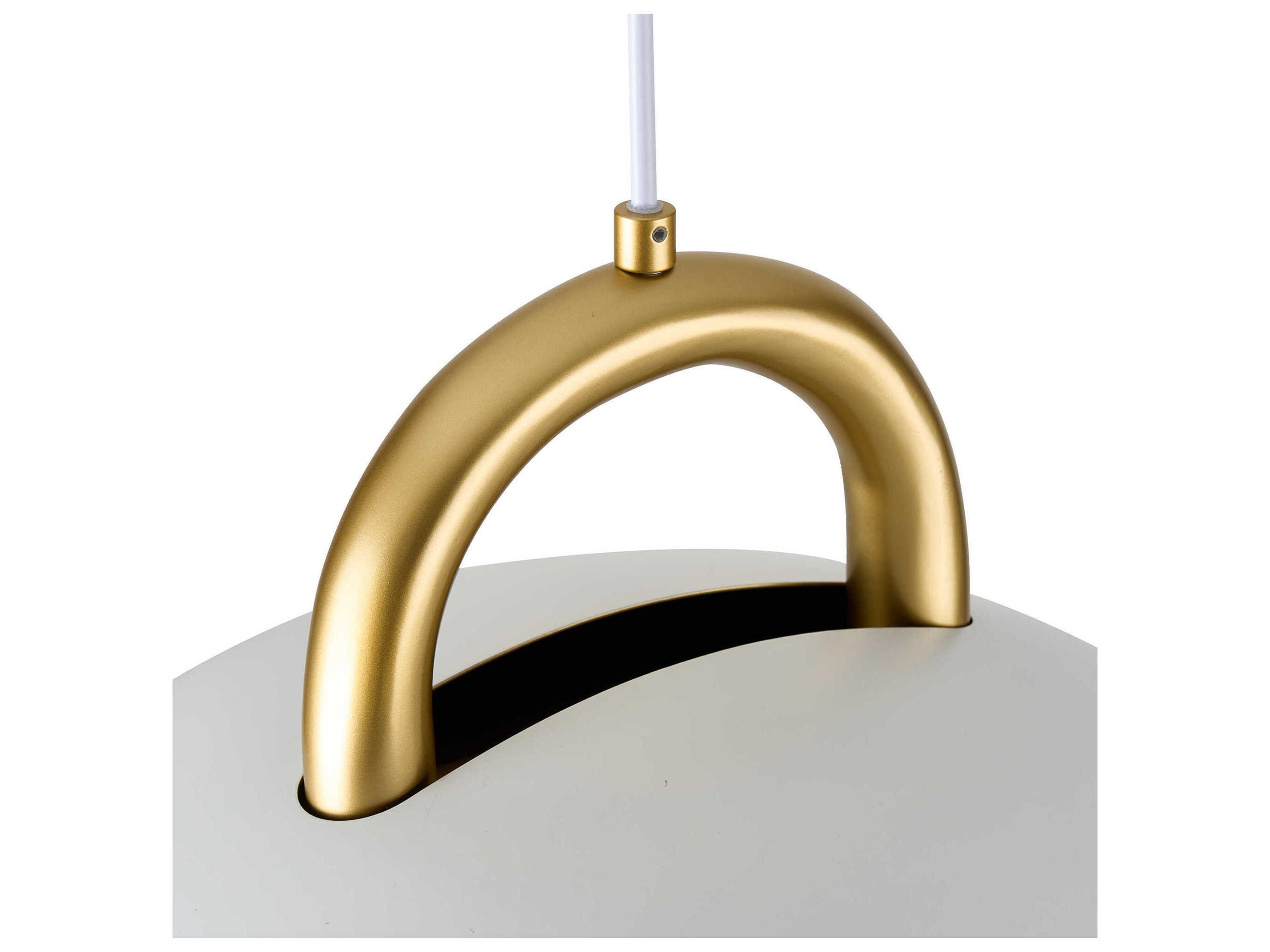 Artcraft Pantheon 1-Light Gold White Dome Pendant