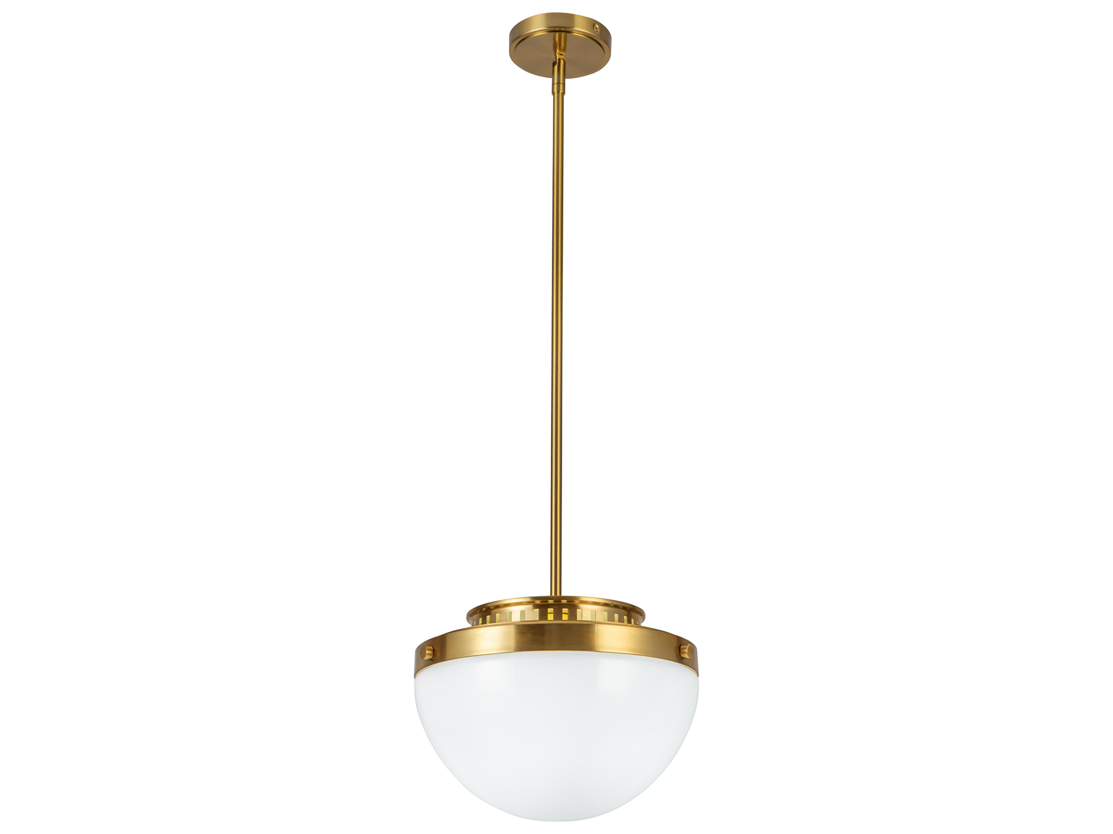 Artcraft Dahlia 1-Light Brushed Brass Mini Pendant