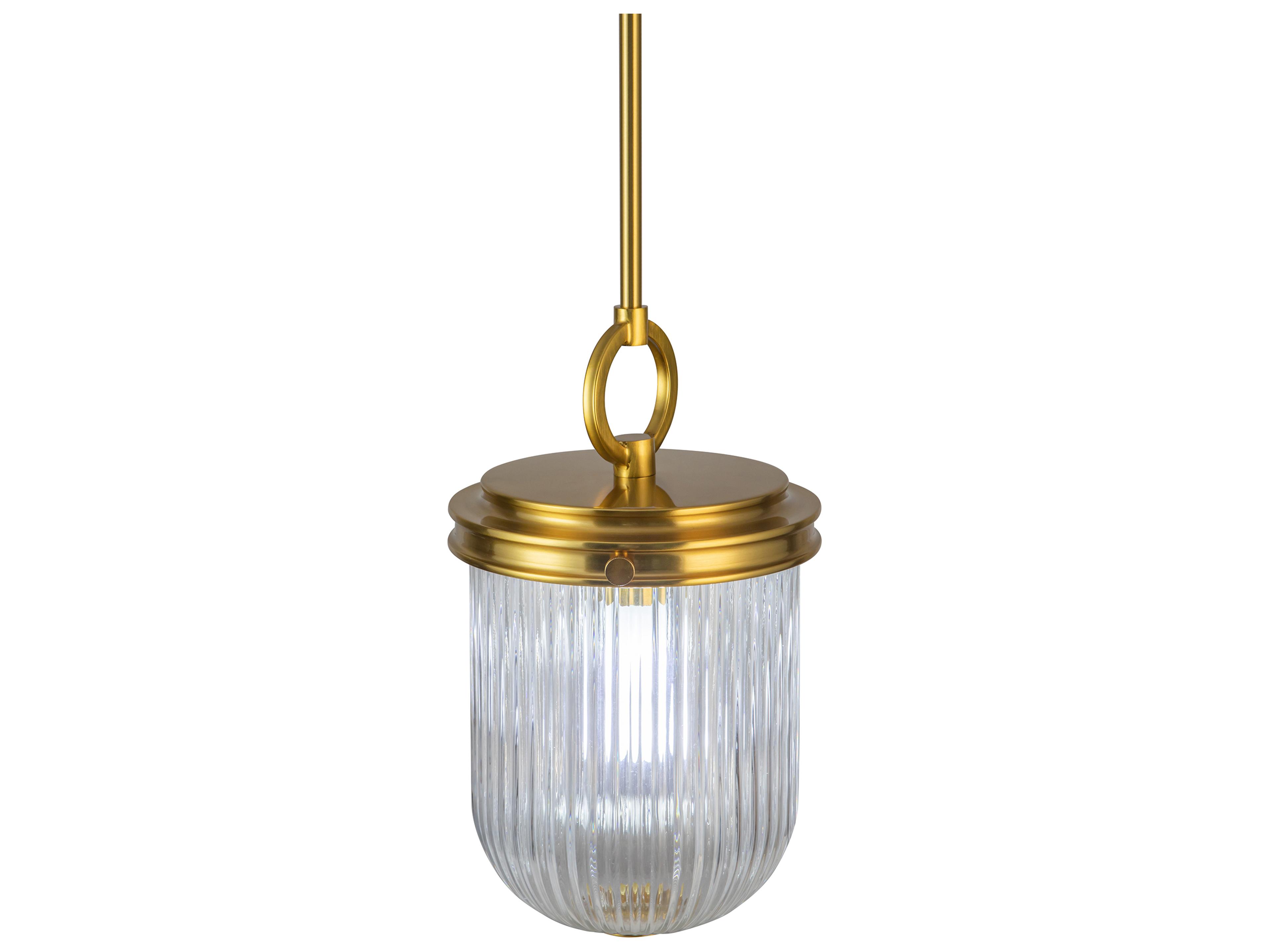 Artcraft Myla 1-Light Vintage Brass Mini Pendant