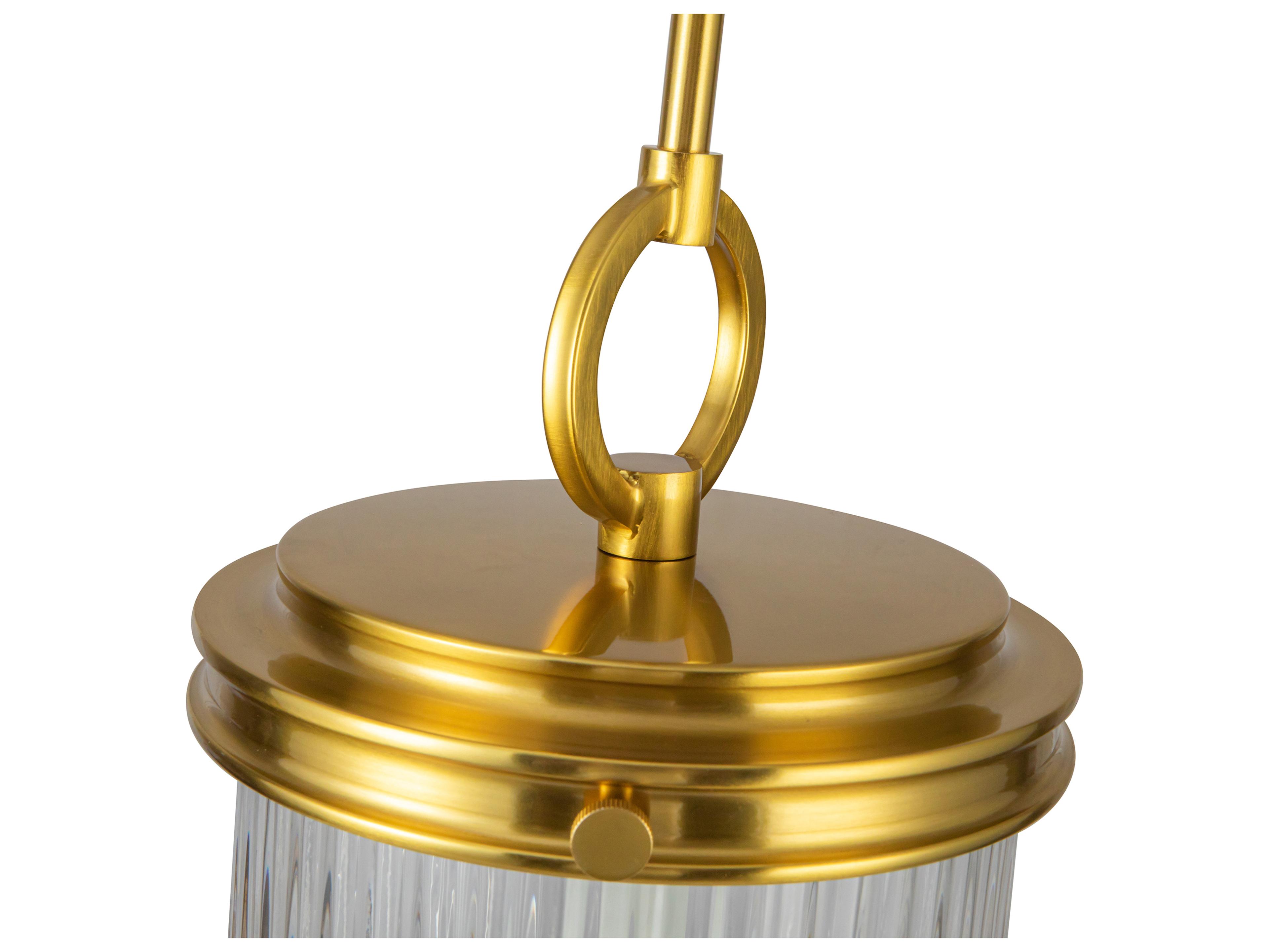 Artcraft Myla 1-Light Vintage Brass Mini Pendant