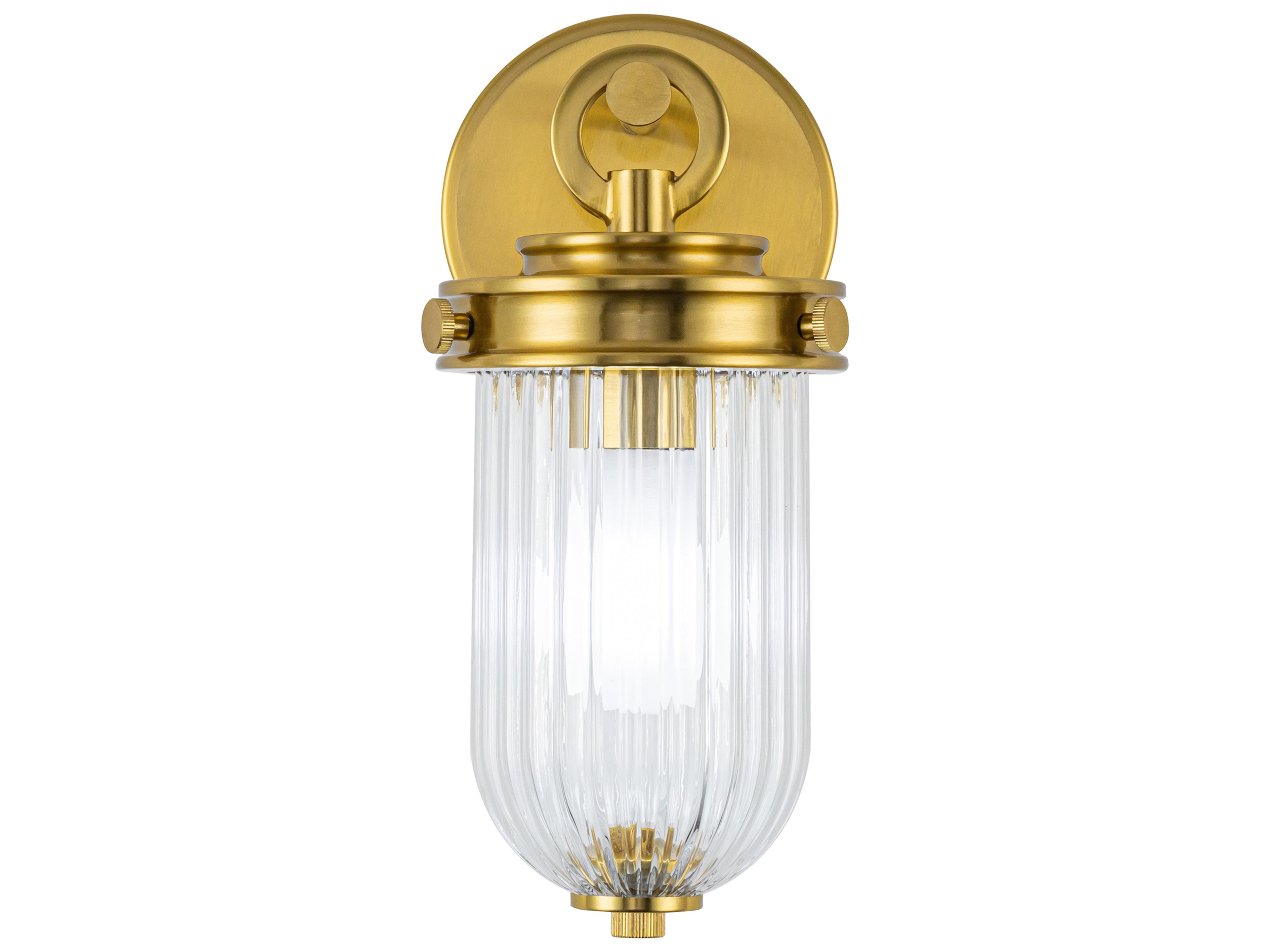 Artcraft Myla 1-Light Vintage Brass Wall Sconce