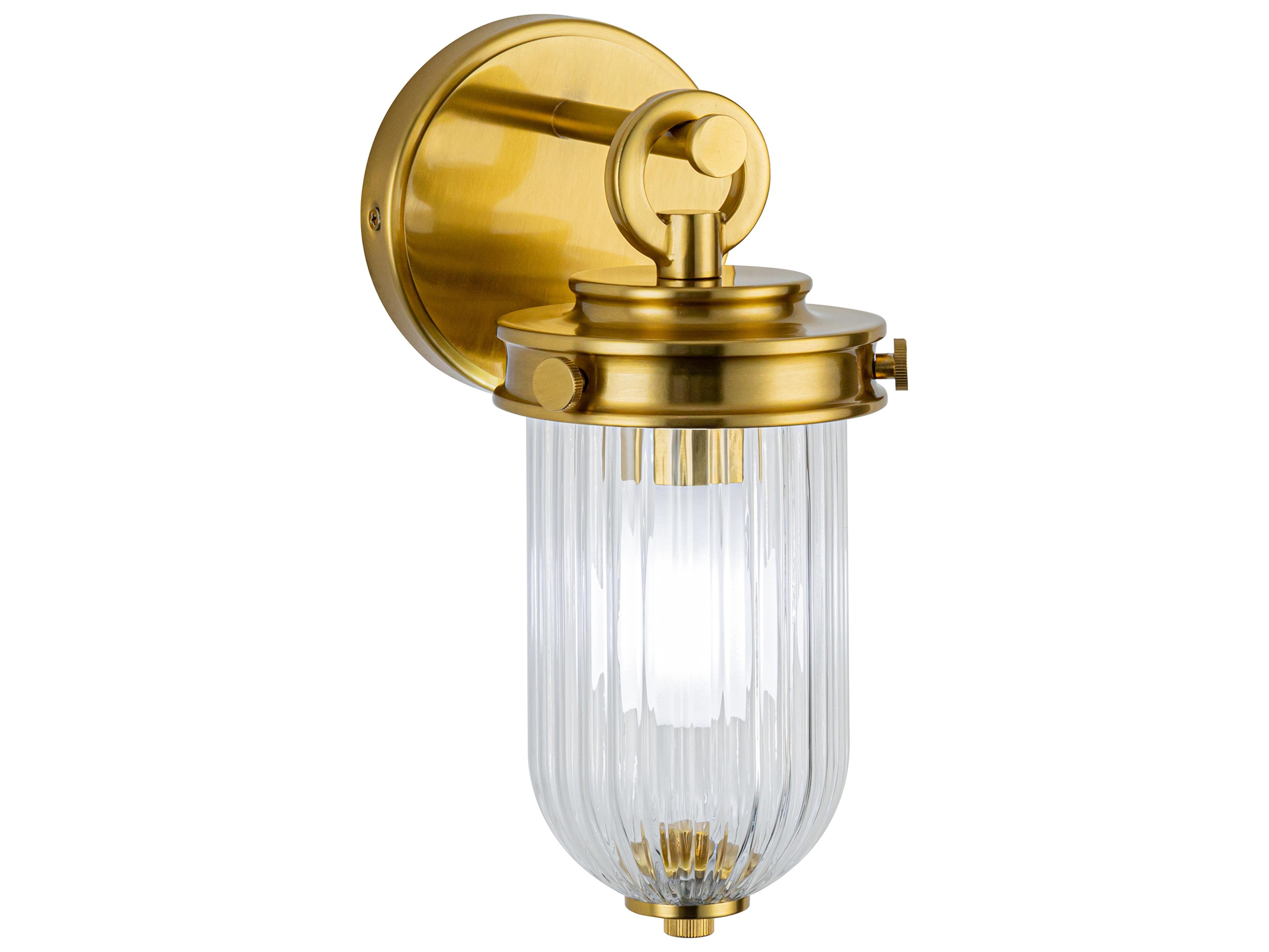 Artcraft Myla 1-Light Vintage Brass Wall Sconce