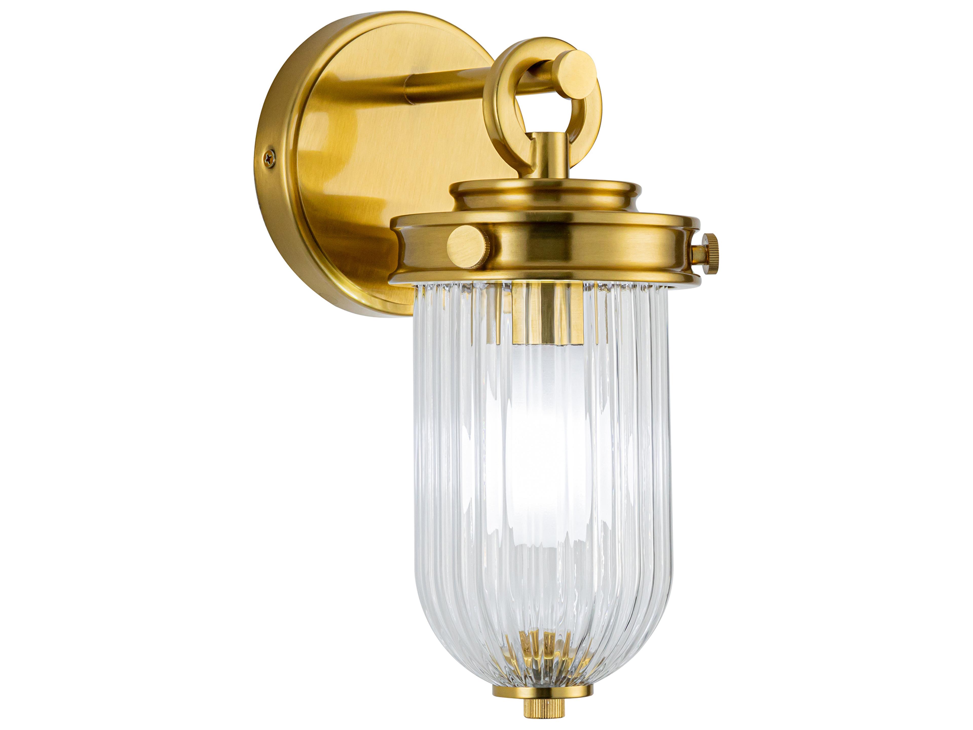 Artcraft Myla 1-Light Vintage Brass Wall Sconce