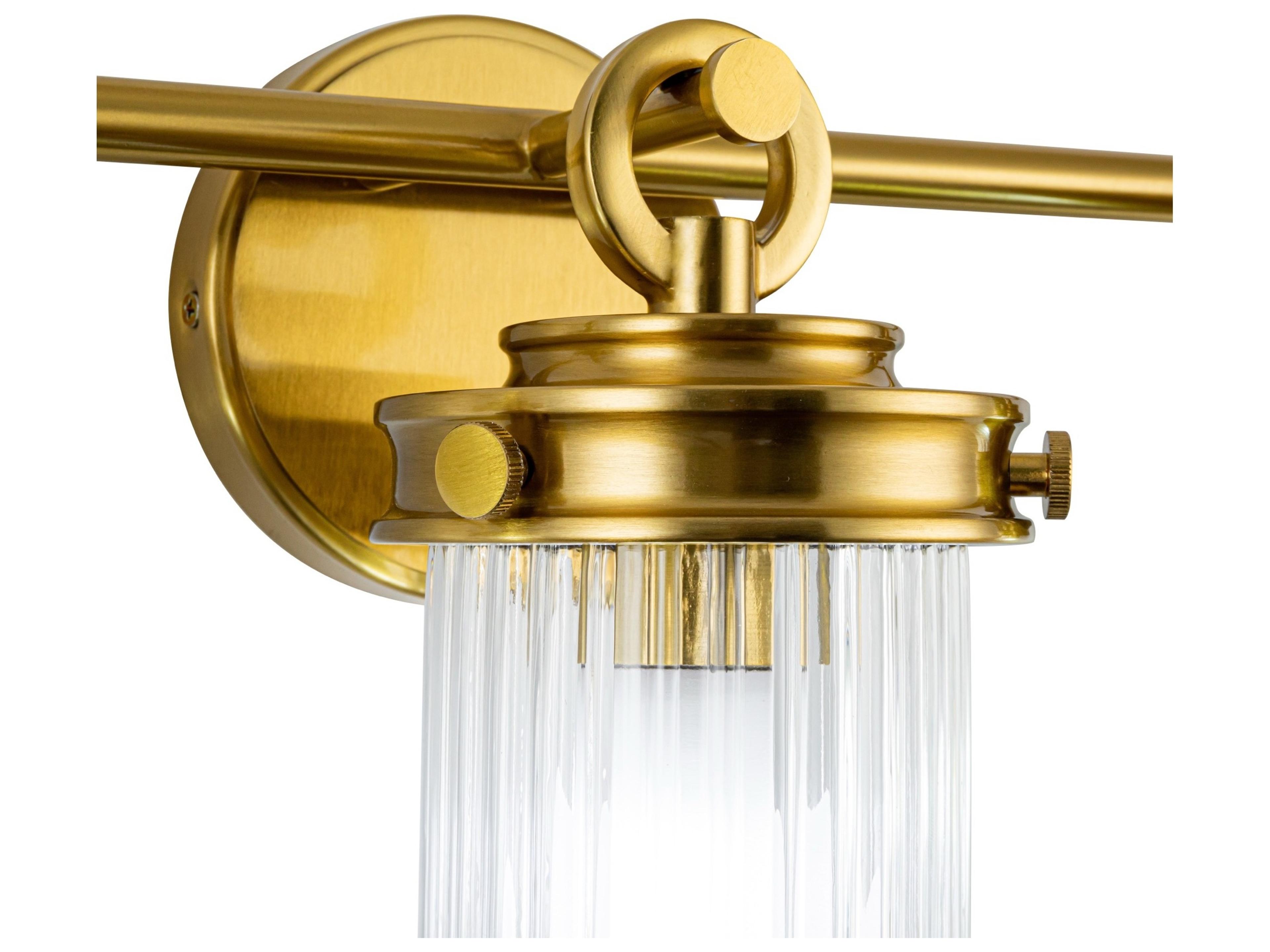 Artcraft Myla 3-Light Vintage Brass Vanity Light