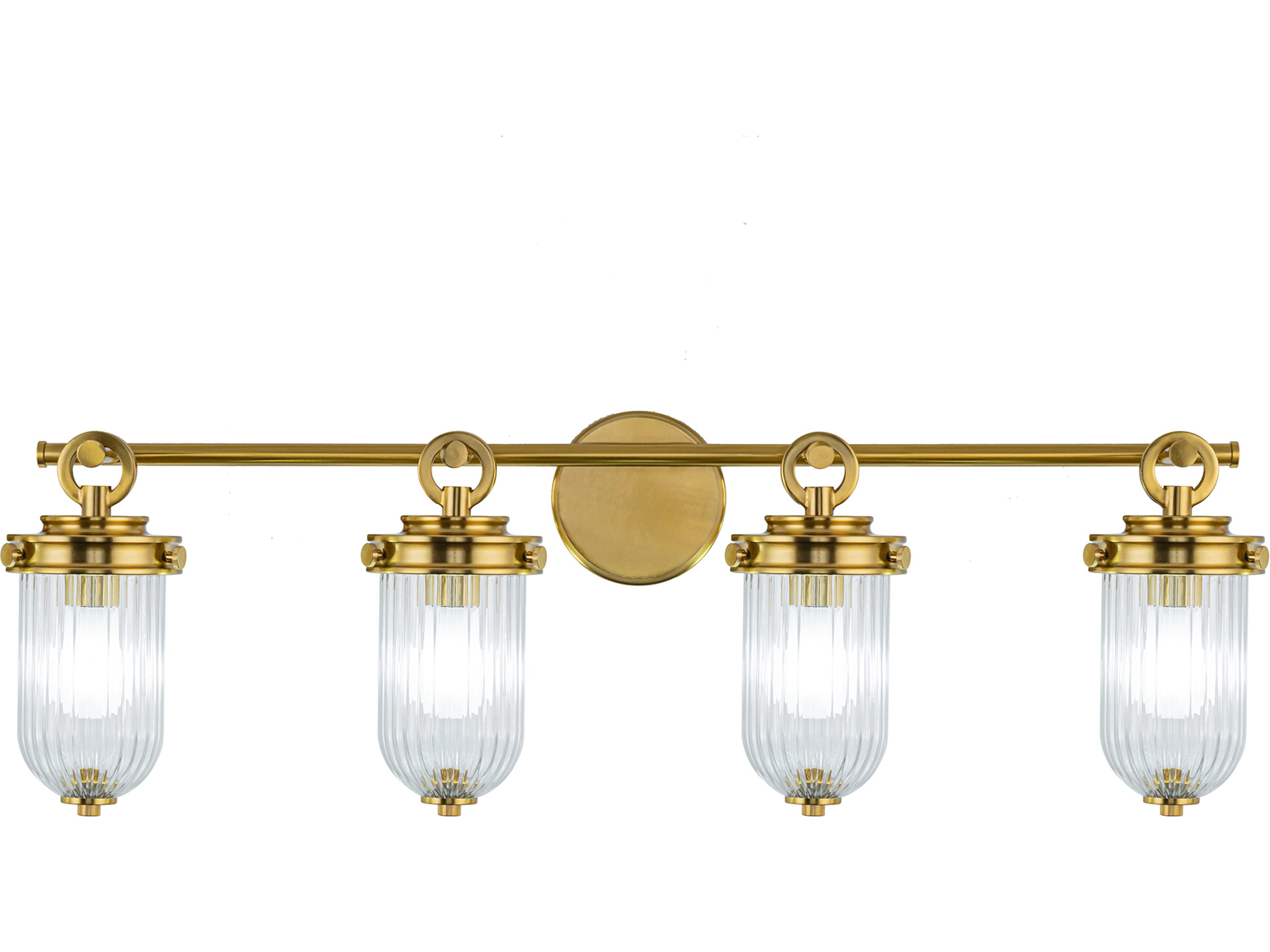 Artcraft Myla 4-Light Vintage Brass Vanity Light
