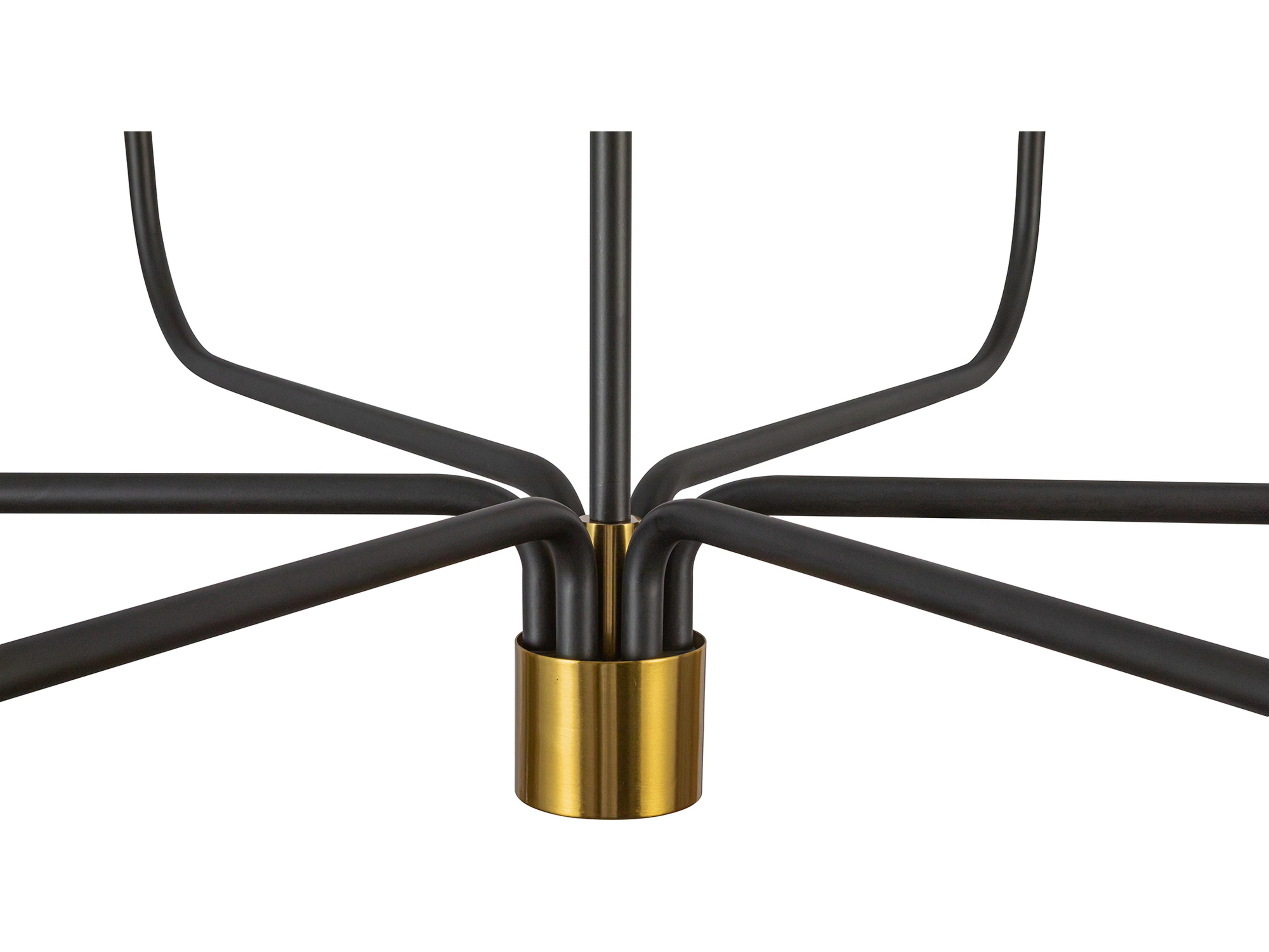 Artcraft Providence 6-Light Black Brushed Brass Candelabra Empire Chandelier