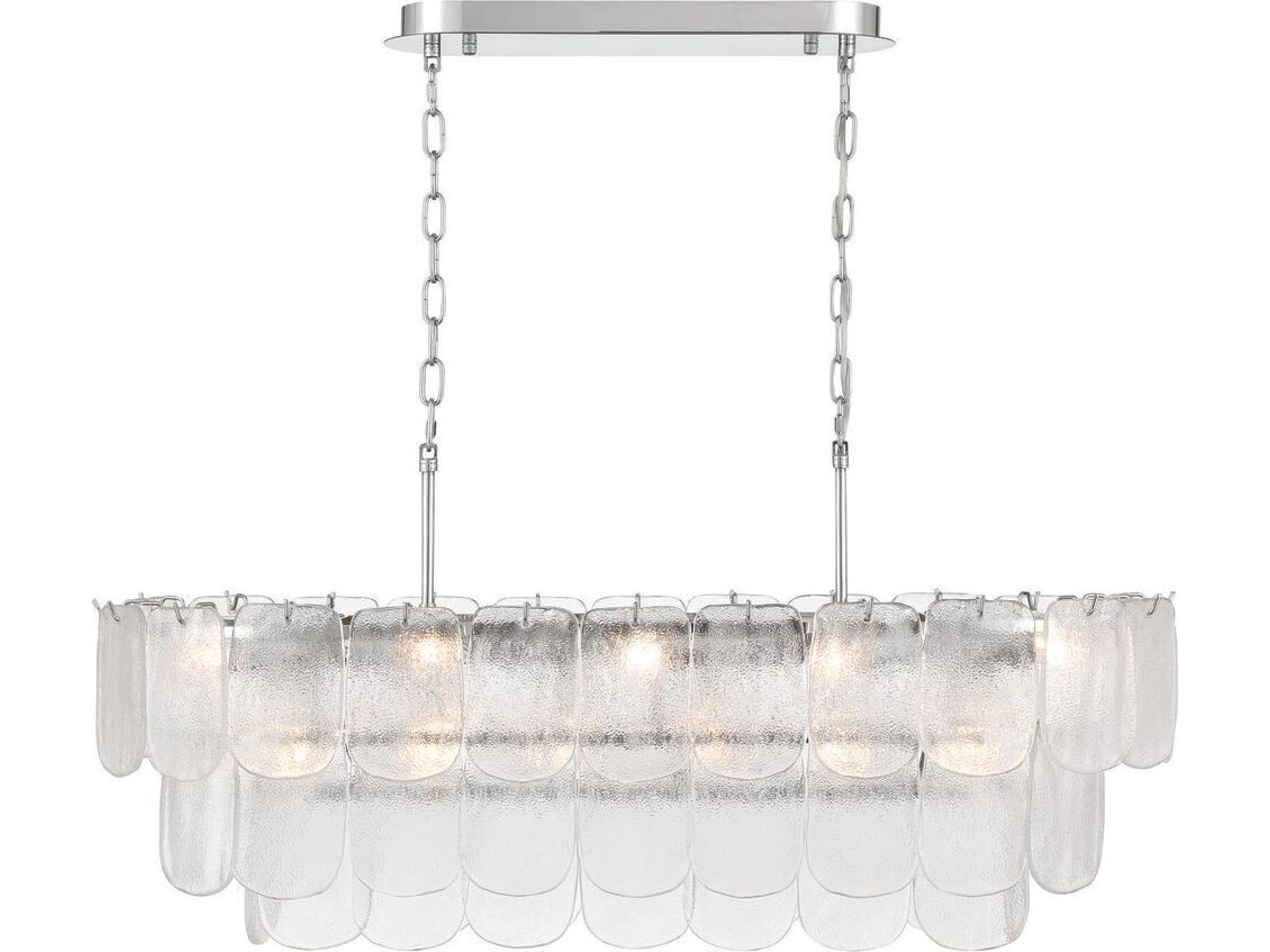 Artcraft Bianca 12 - Light Polished Nickel White Island Pendant