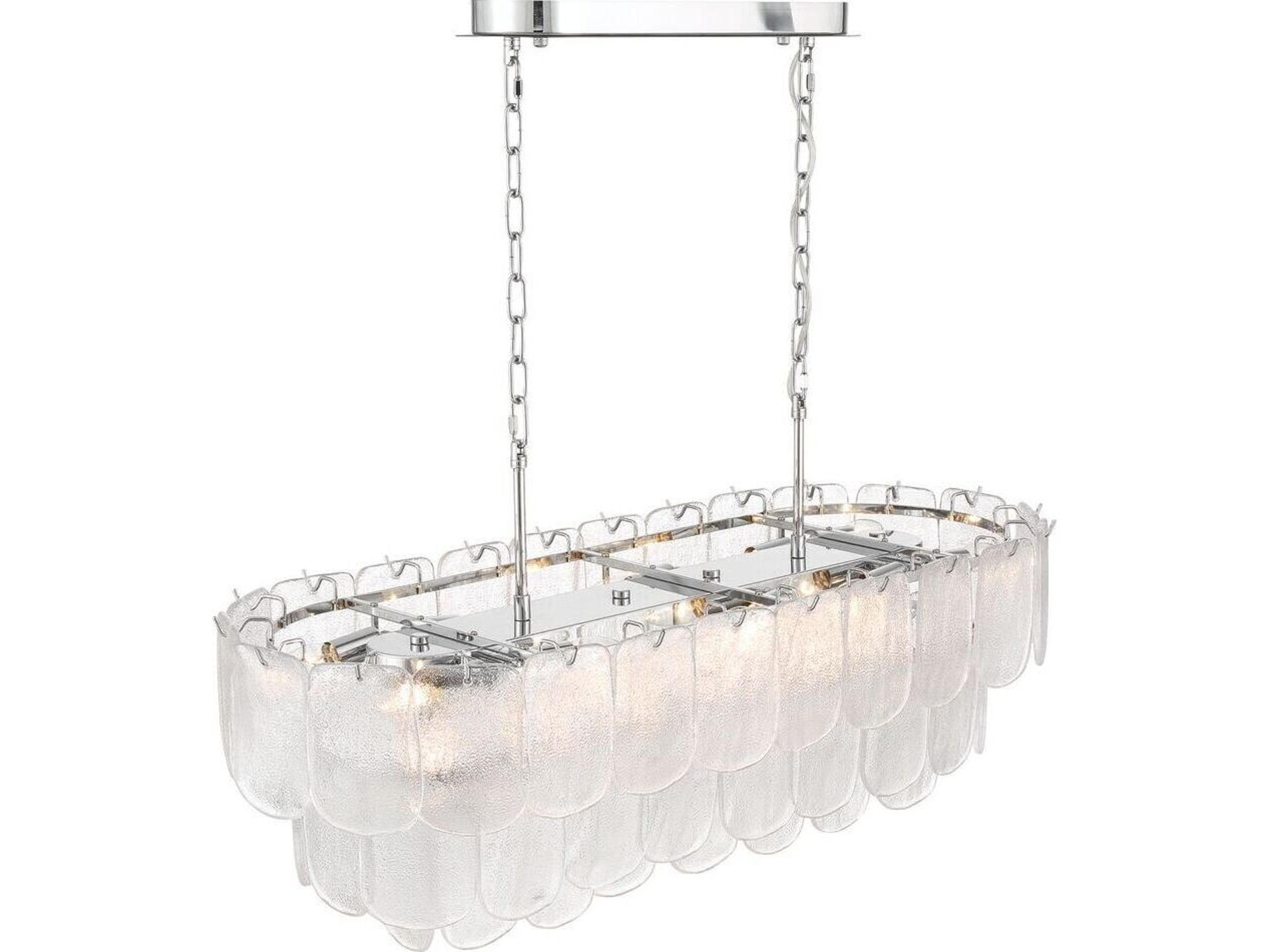 Artcraft Bianca 12 - Light Polished Nickel White Island Pendant