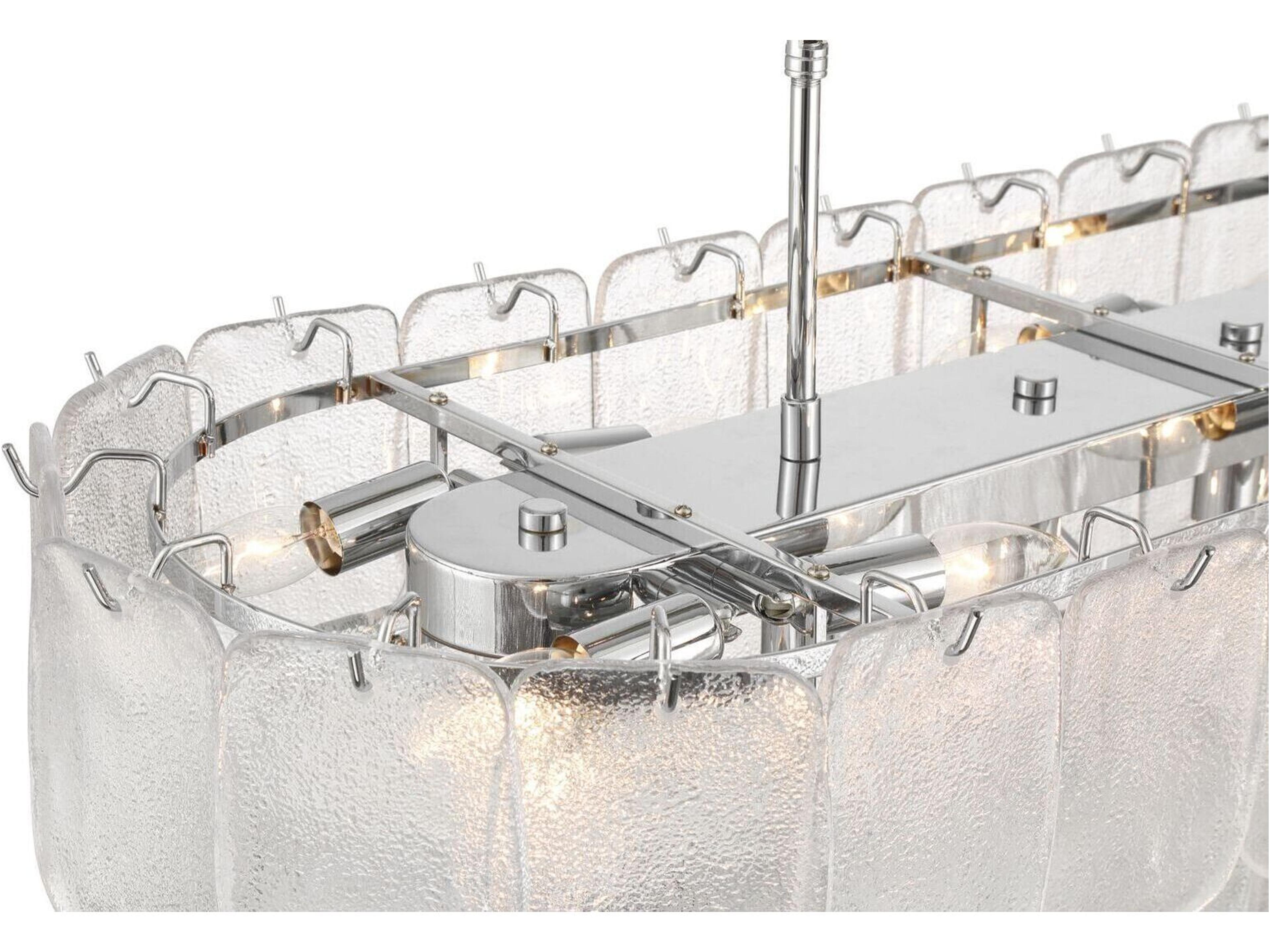 Artcraft Bianca 12 - Light Polished Nickel White Island Pendant