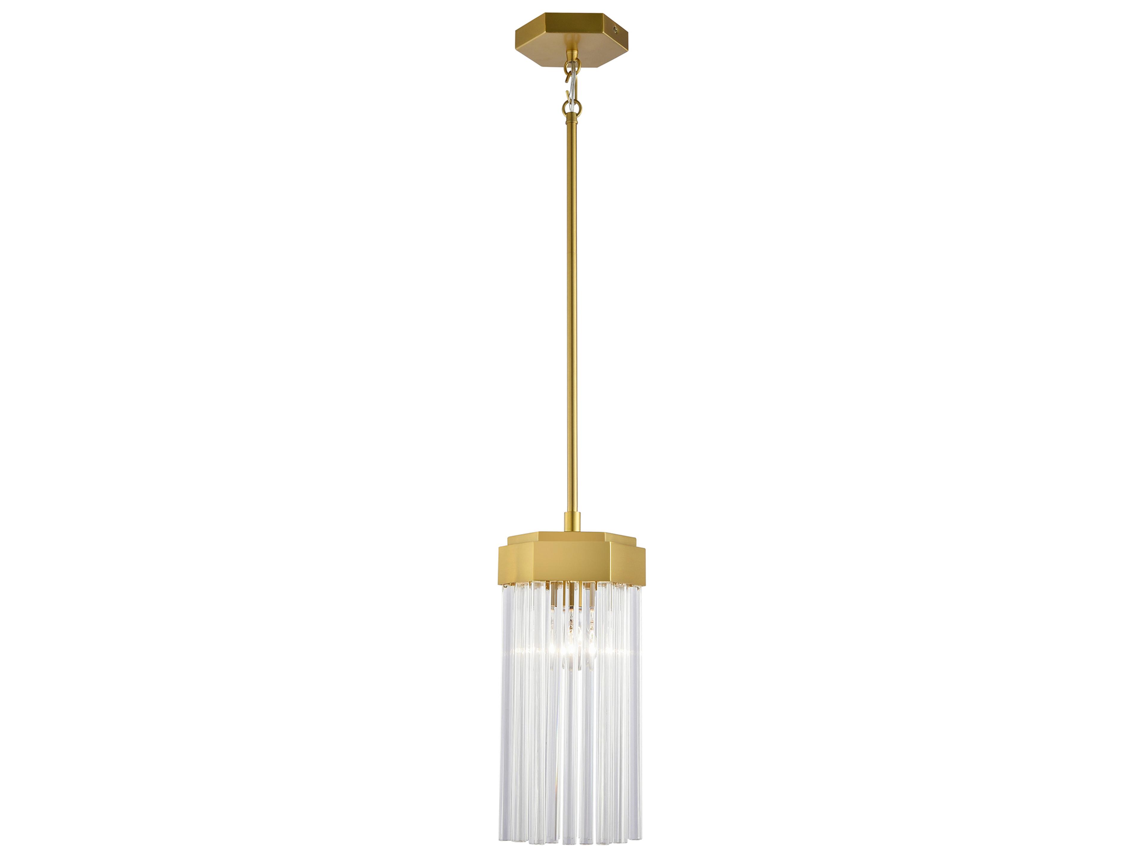 Artcraft Emma 1-Light Brushed Brass Mini Pendant