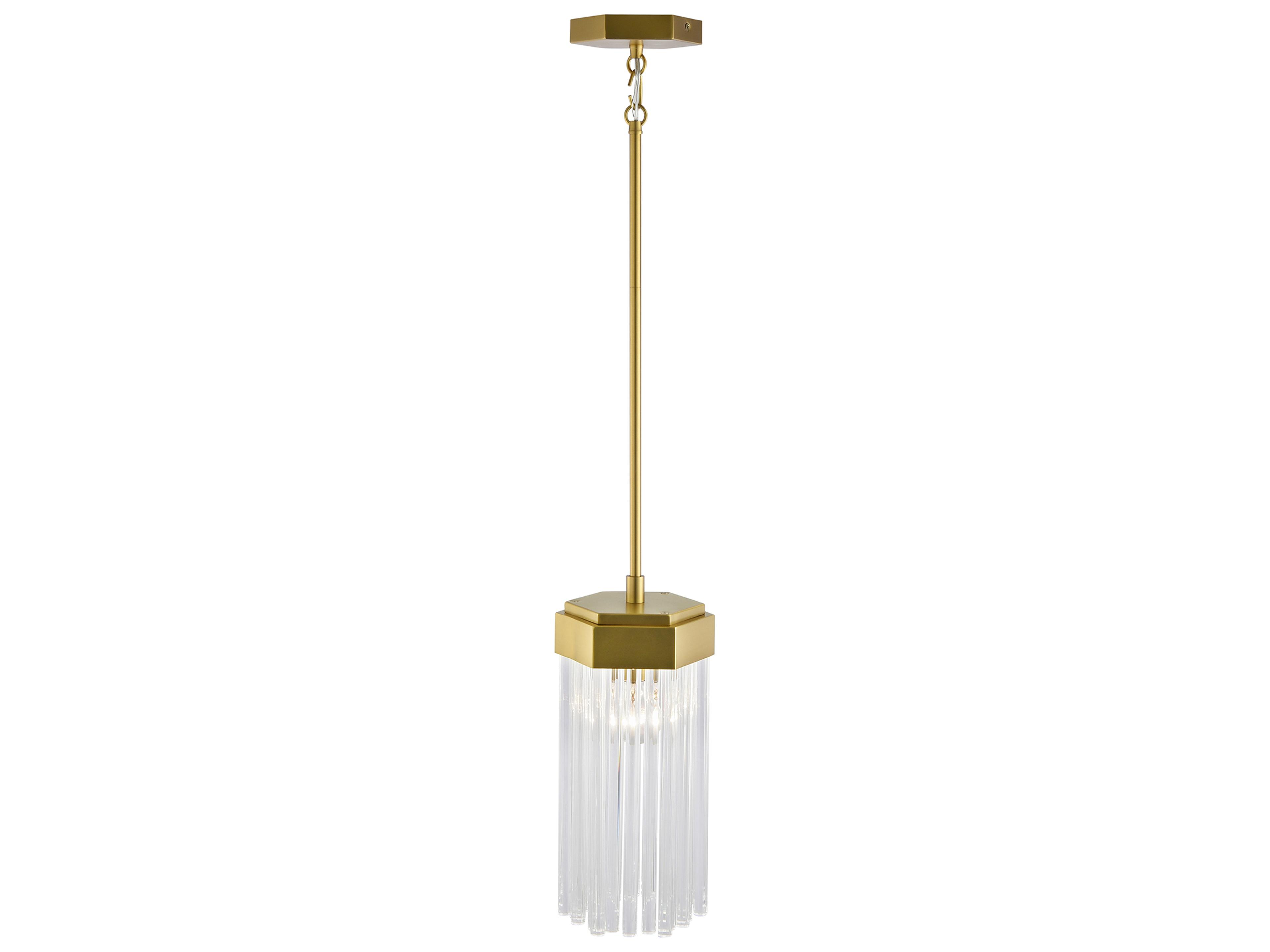 Artcraft Emma 1-Light Brushed Brass Mini Pendant