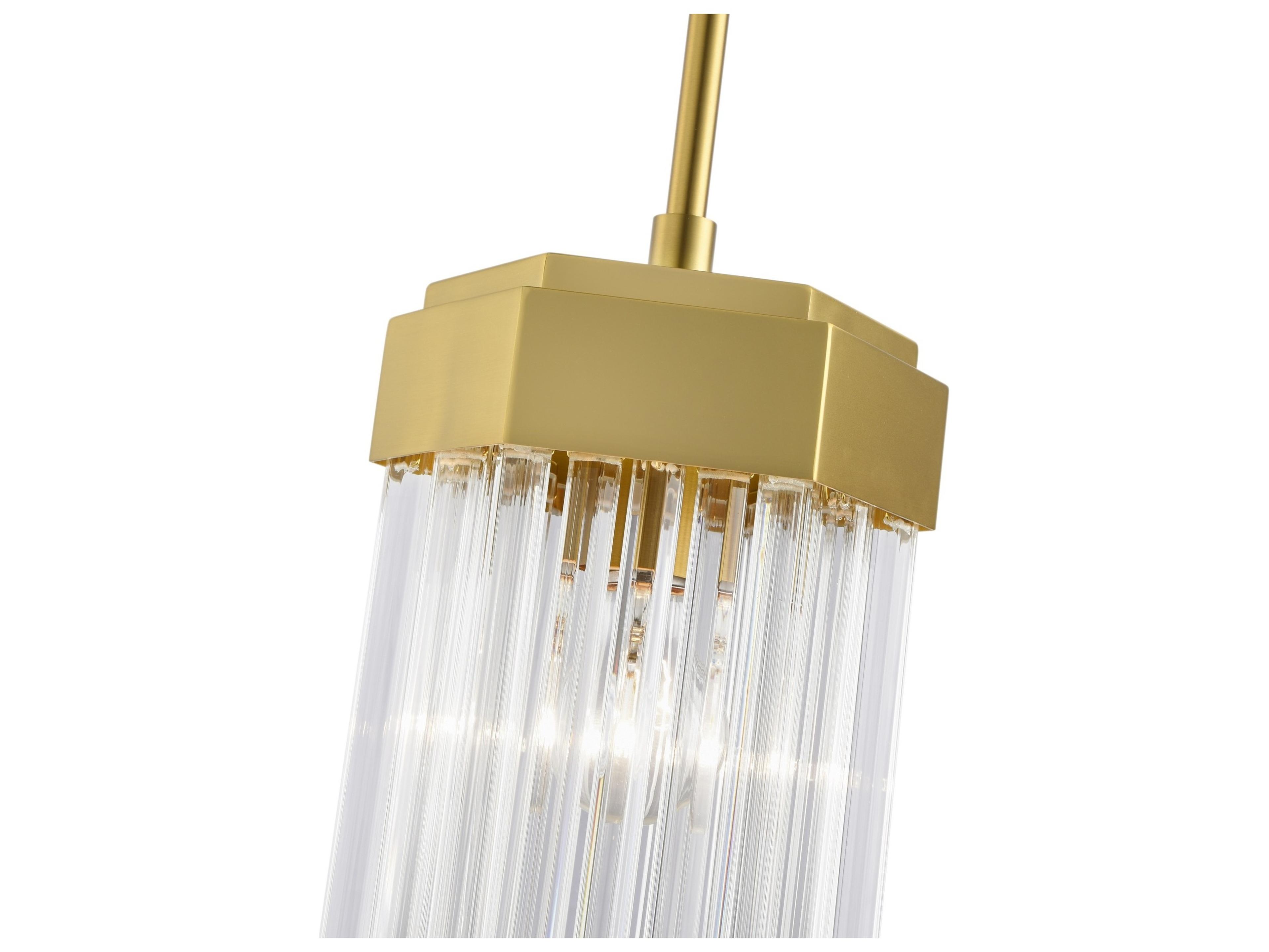 Artcraft Emma 1-Light Brushed Brass Mini Pendant