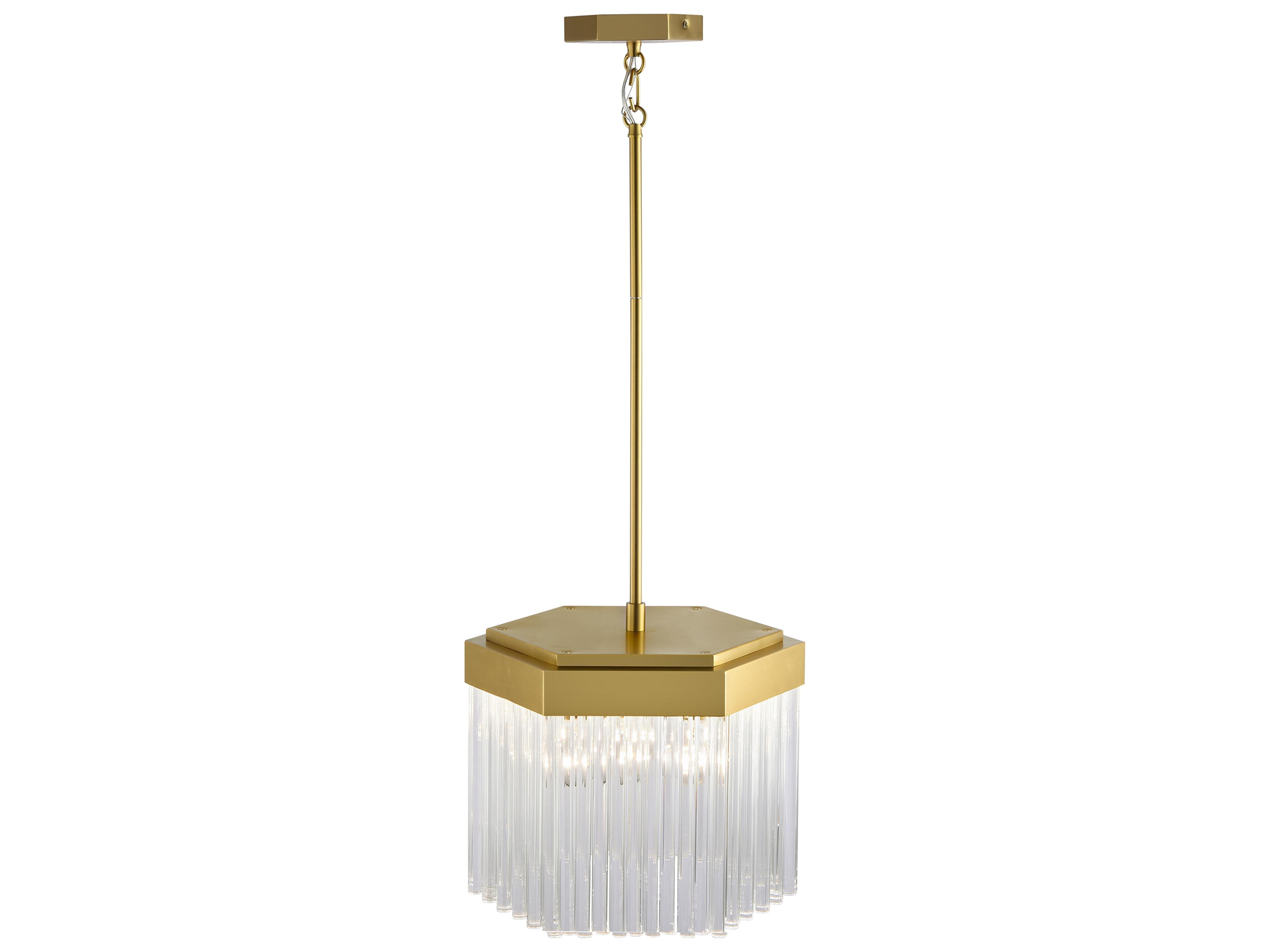 Artcraft Emma 3-Light Brushed Brass Pendant