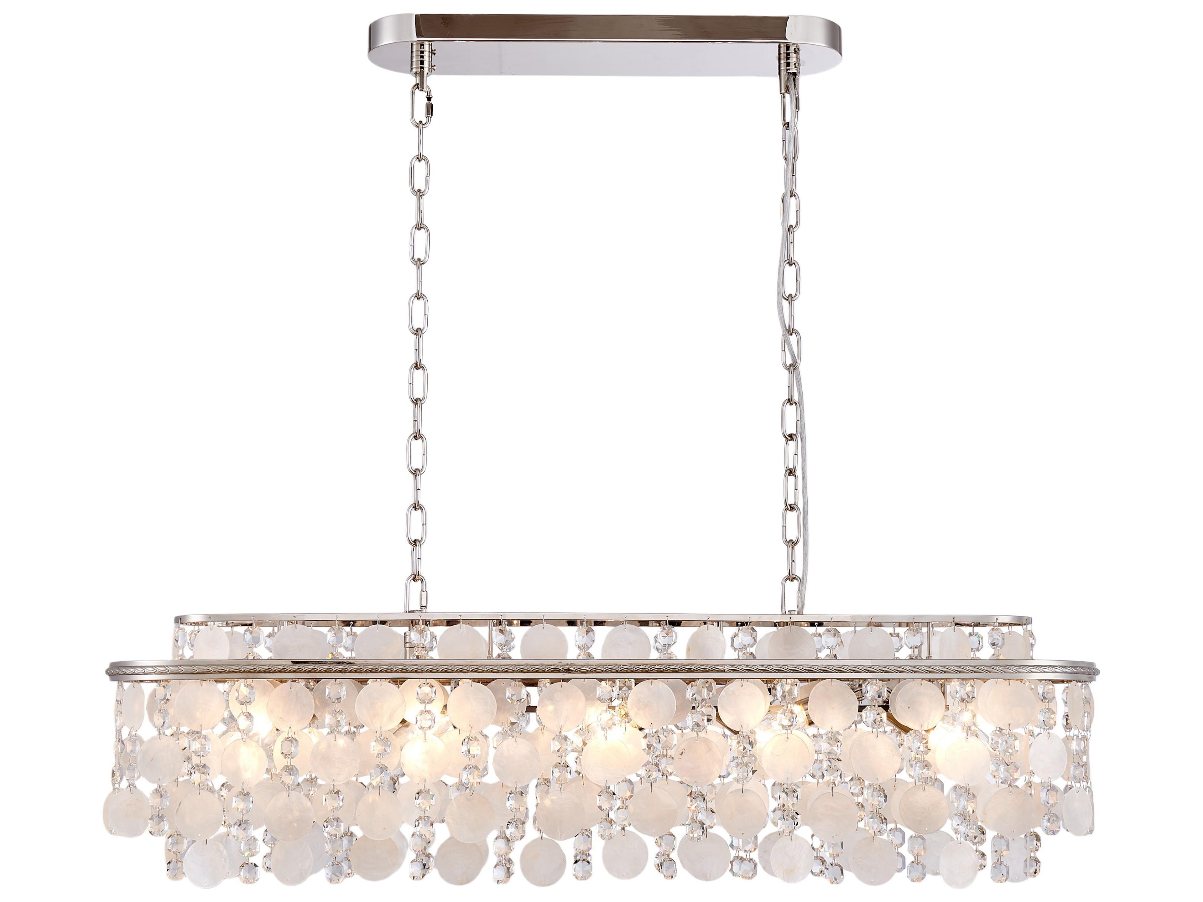 Avara Linear Chandelier Polished Nickel Modern