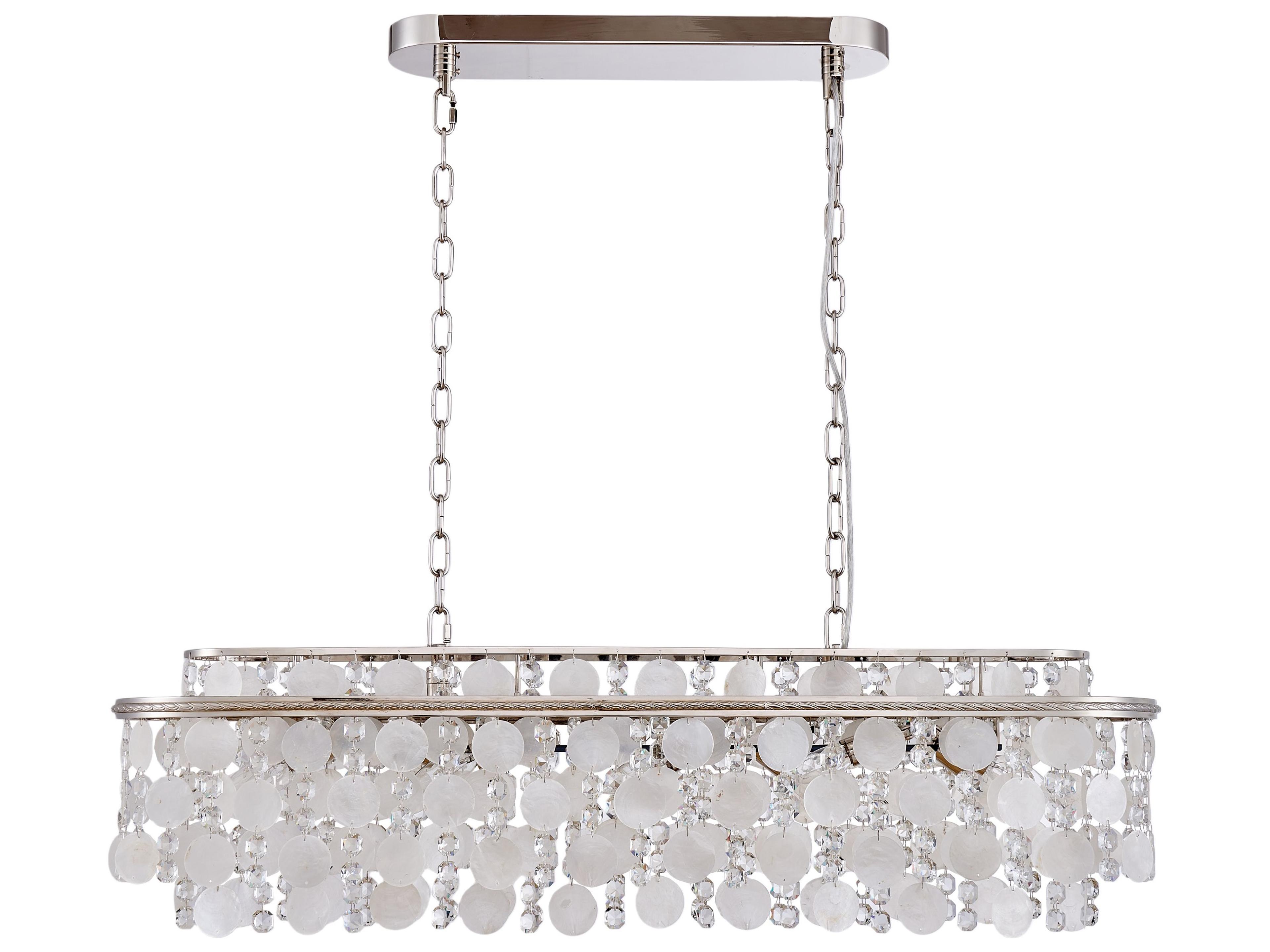 Artcraft Avara 1-Light Polished Nickel Linear Island Pendant