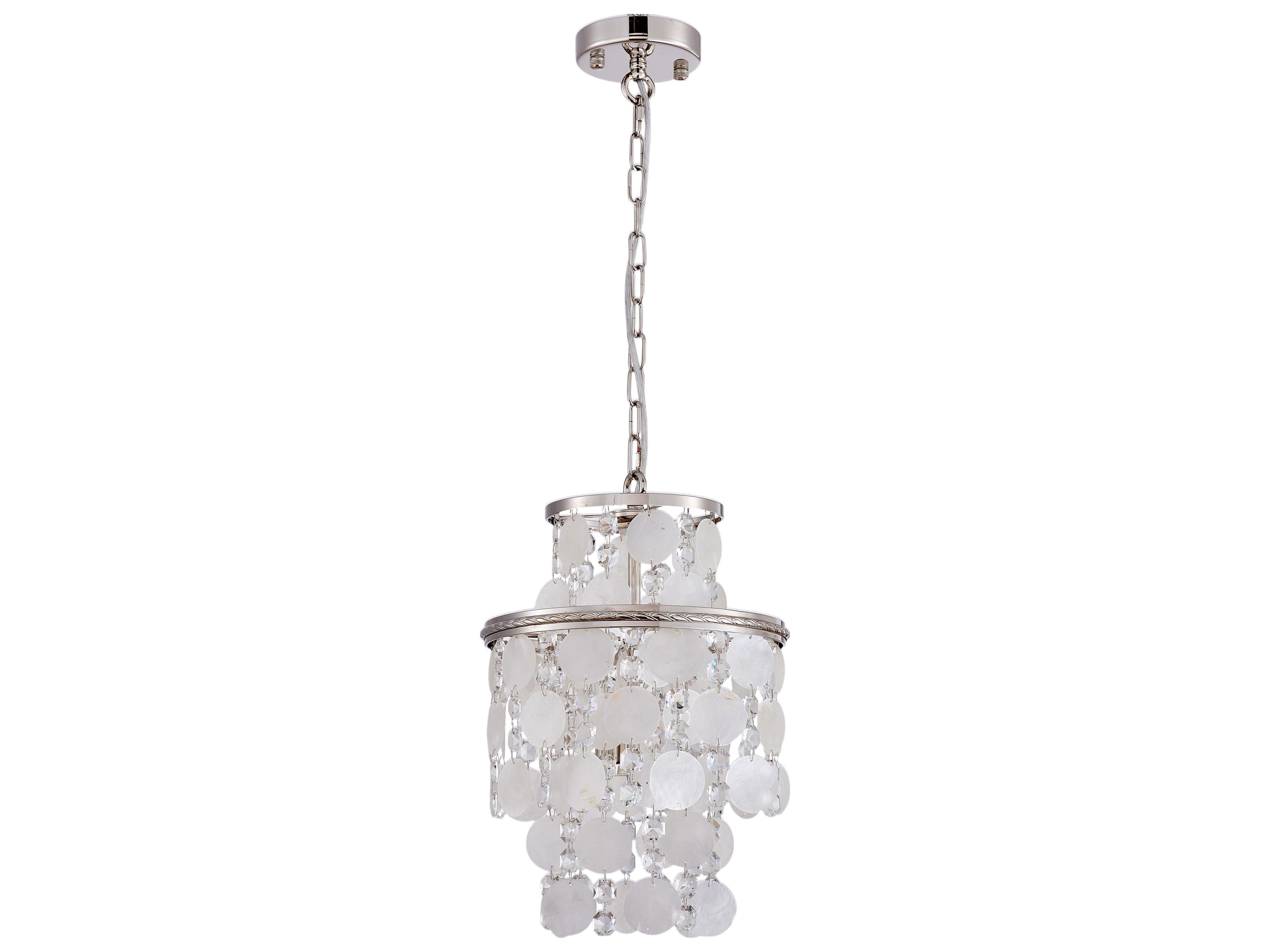 Artcraft Avara 2-Light Polished Nickel Round Tiered Chandelier