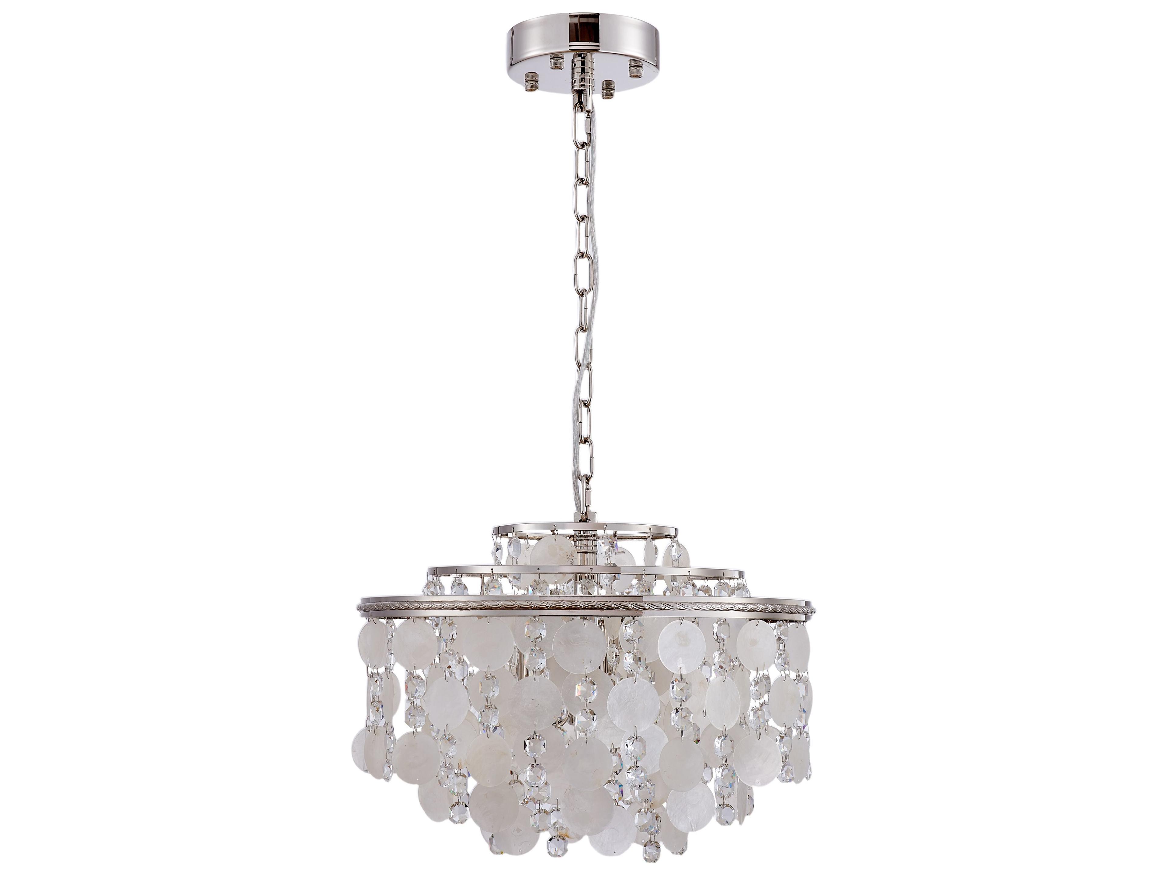Artcraft Avara 6-Light Polished Nickel Round Tiered Chandelier
