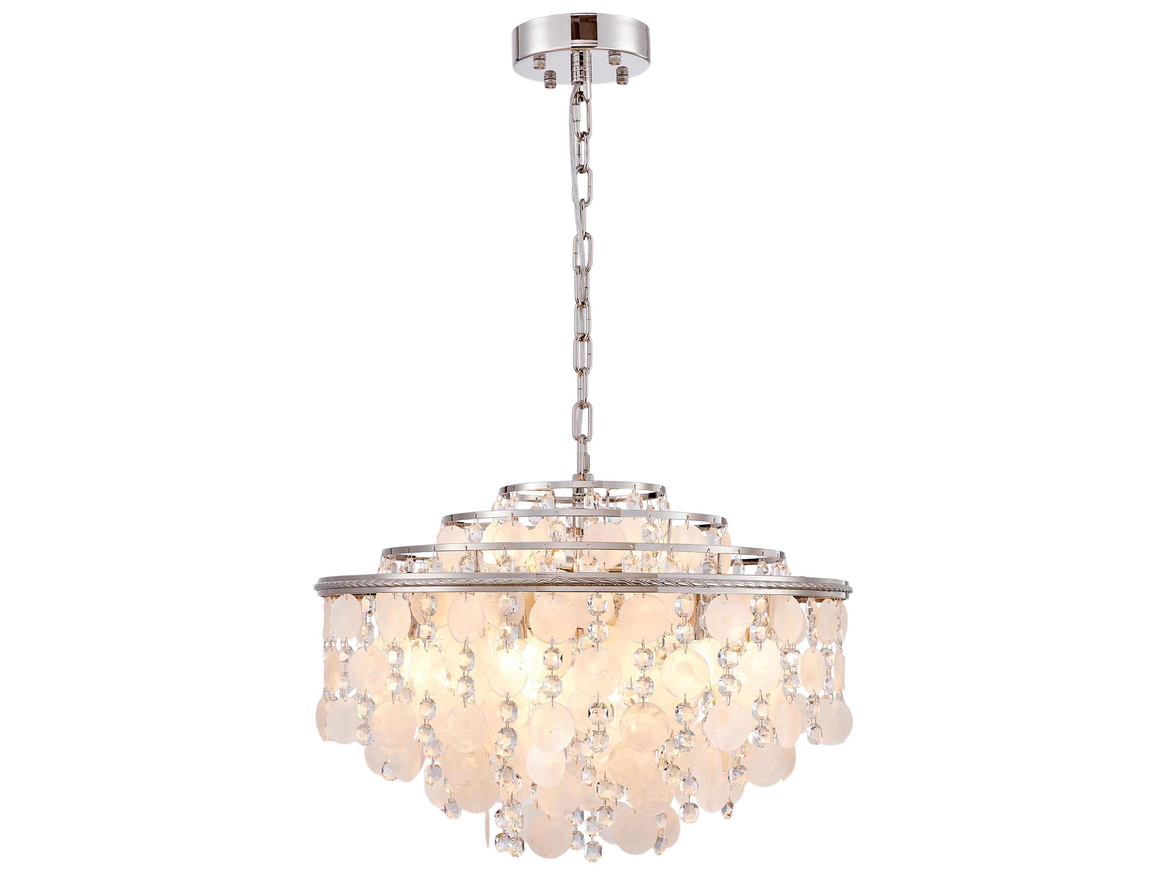 Avara 13-Light Chandelier Polished Nickel Modern Fixture