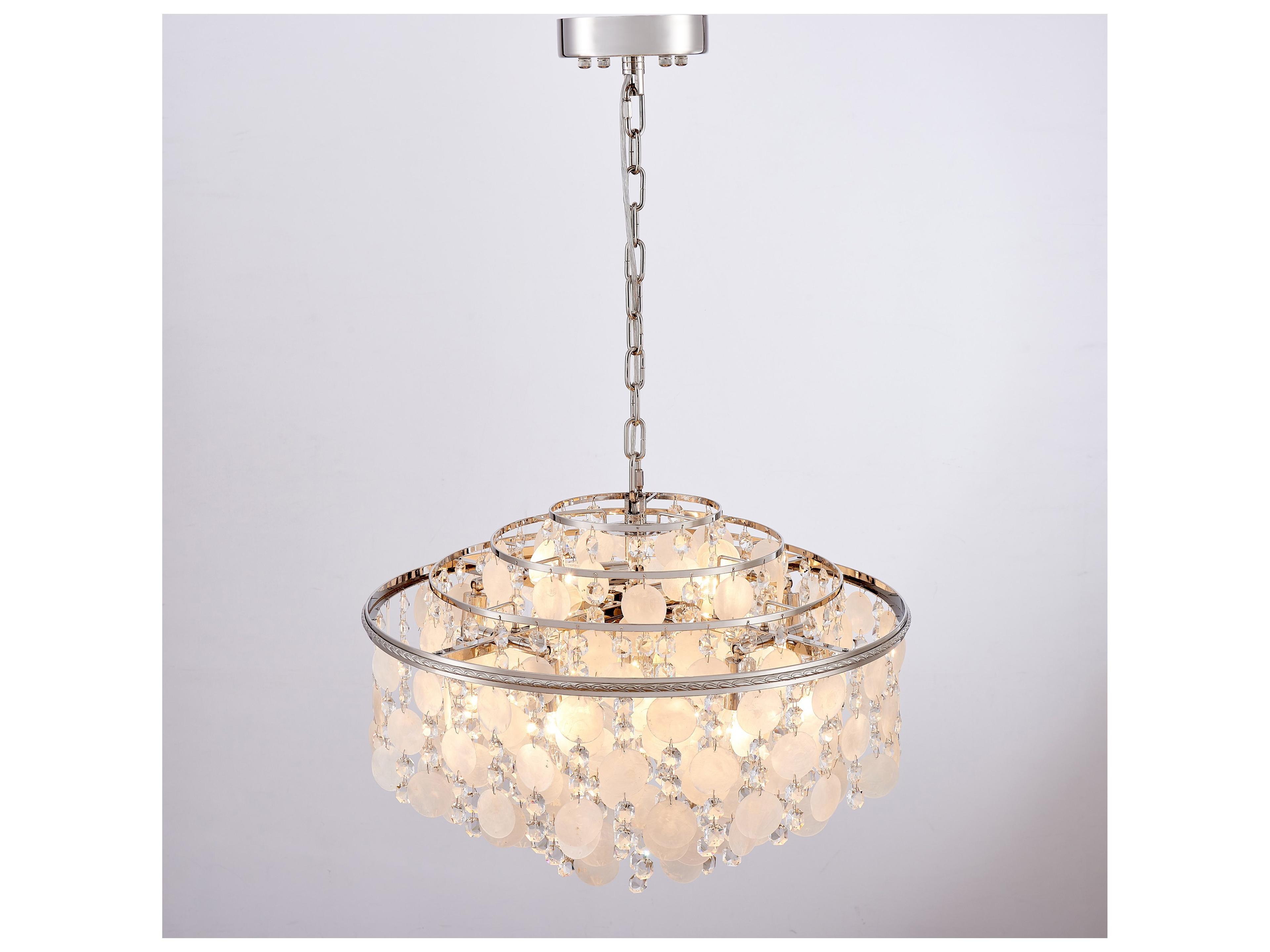 Artcraft Avara 13-Light Polished Nickel Round Tiered Chandelier