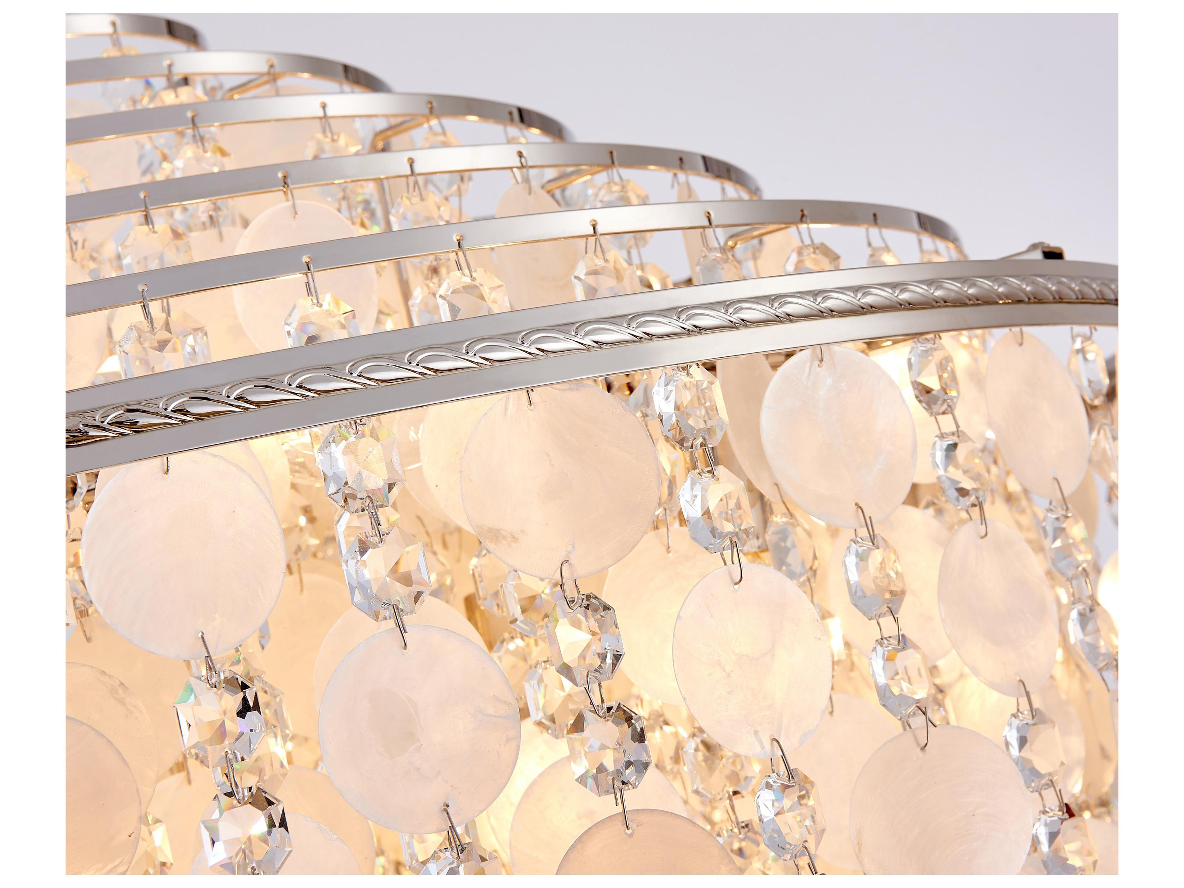 Artcraft Avara 24-Light Polished Nickel Round Tiered Chandelier