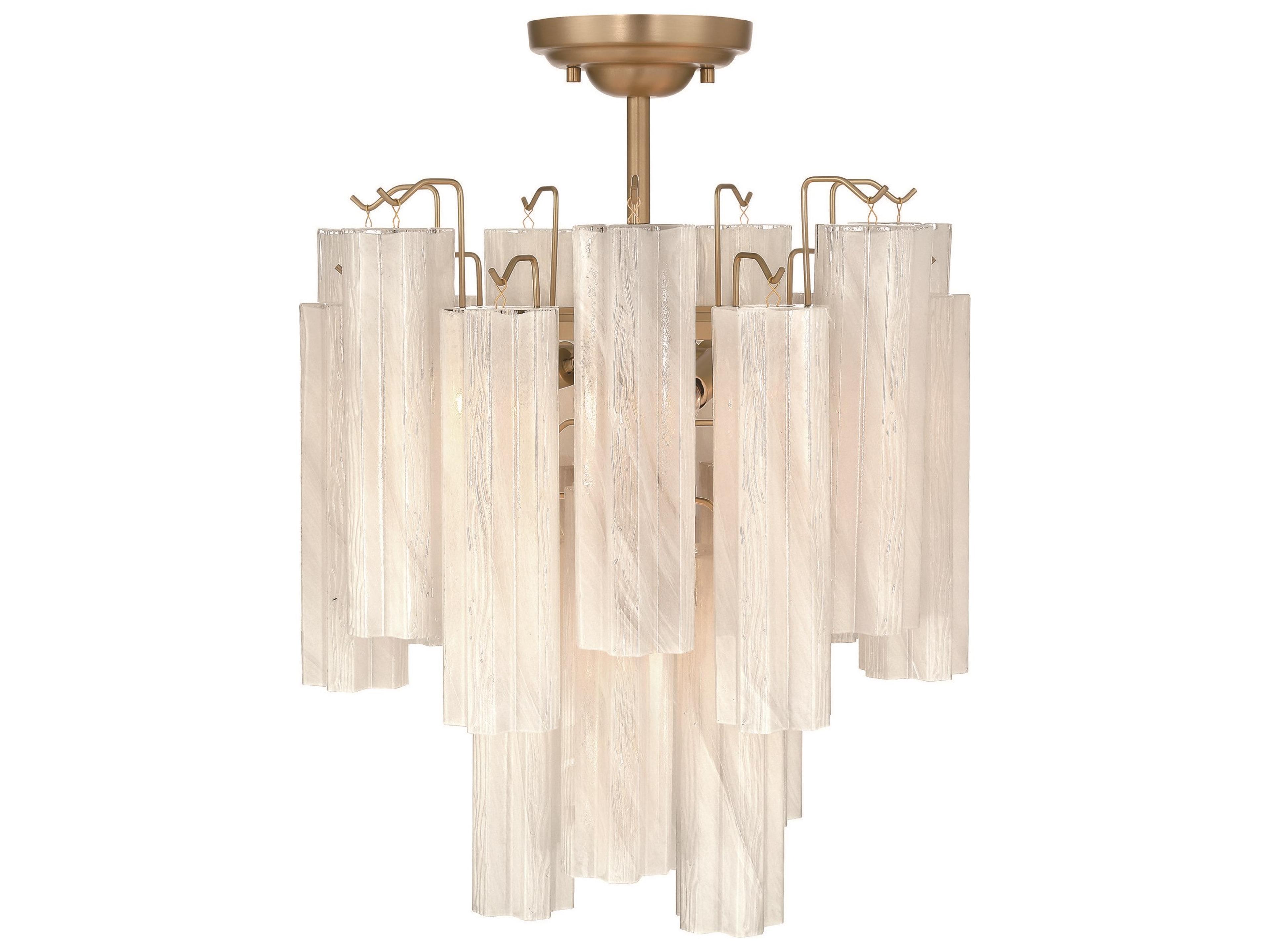 Sophia 5-Lights Brushed Brass Semi Flush Mount