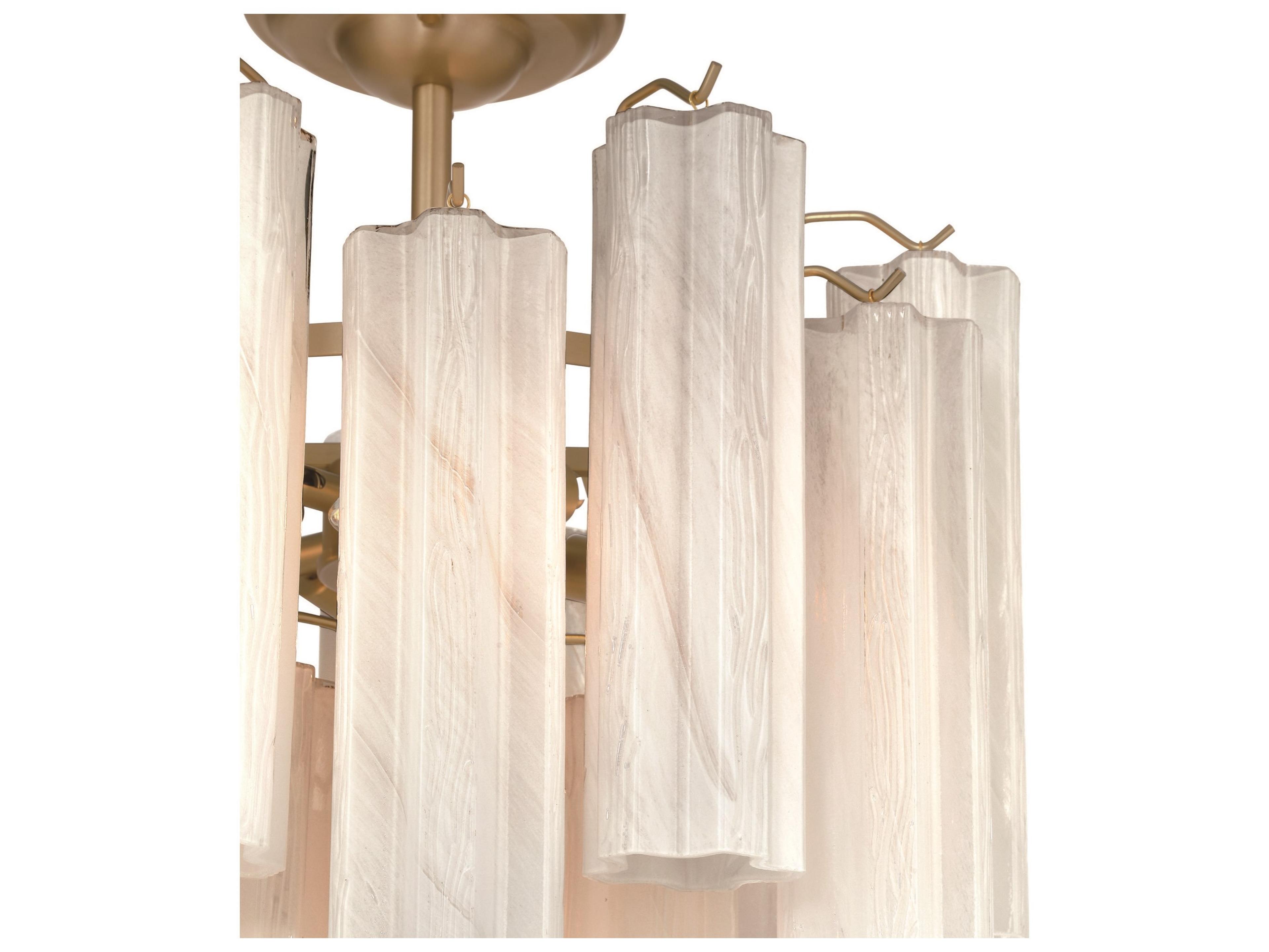 Artcraft Sophia 5-Lights Brushed Brass Semi Flush Mount