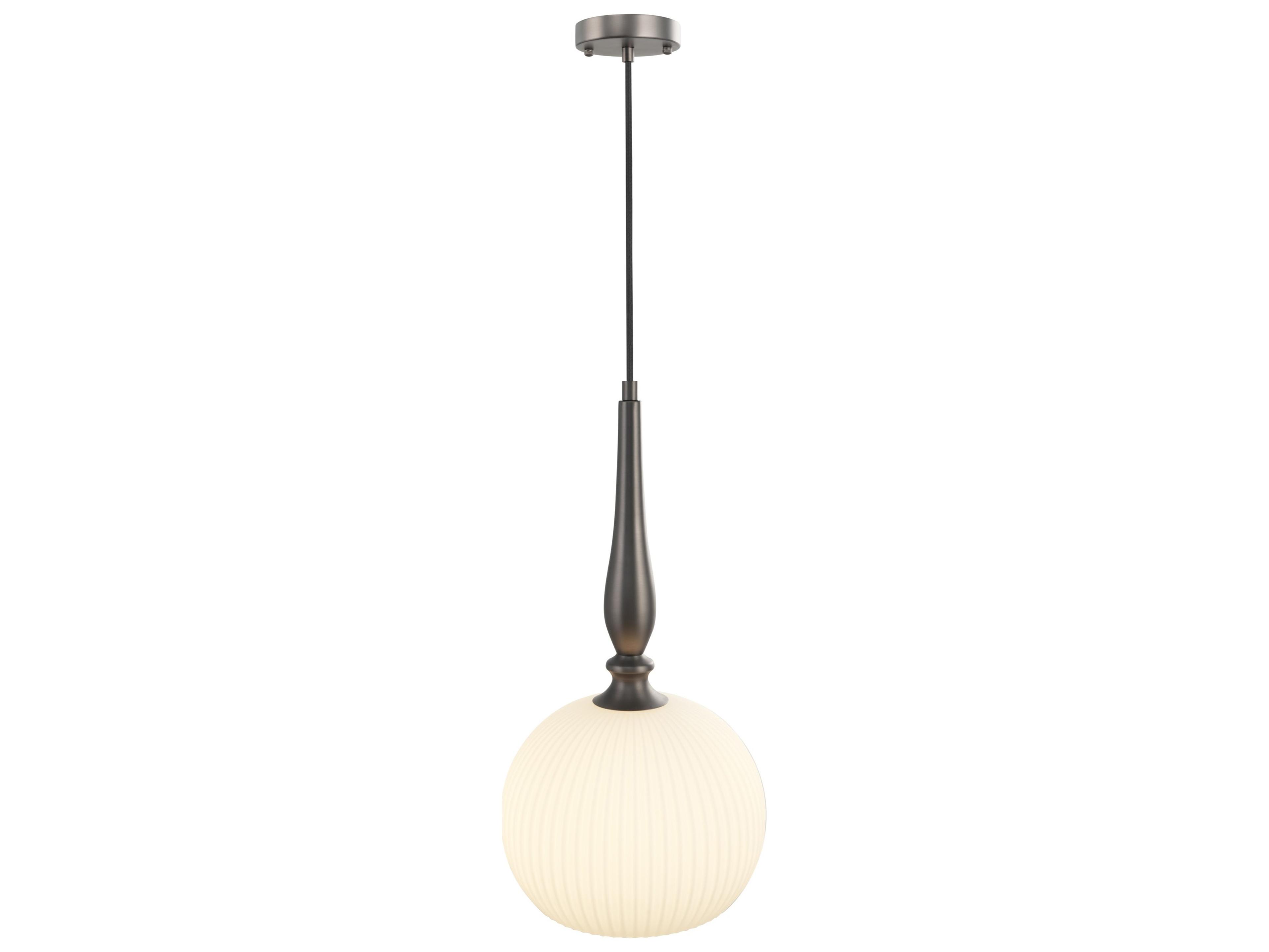 Artcraft Kate 1-Light Graphite Gray Dome Mini Pendant