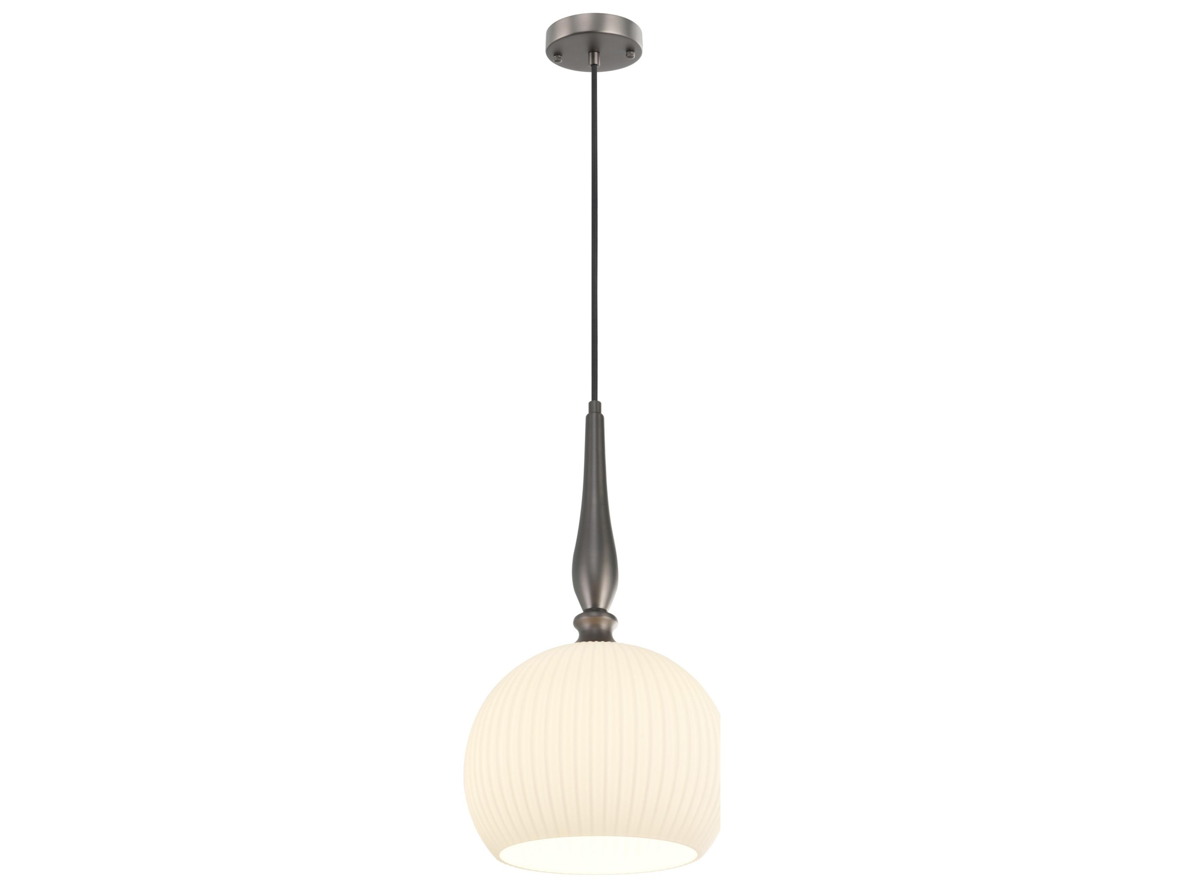 Artcraft Kate 1-Light Graphite Gray Dome Mini Pendant