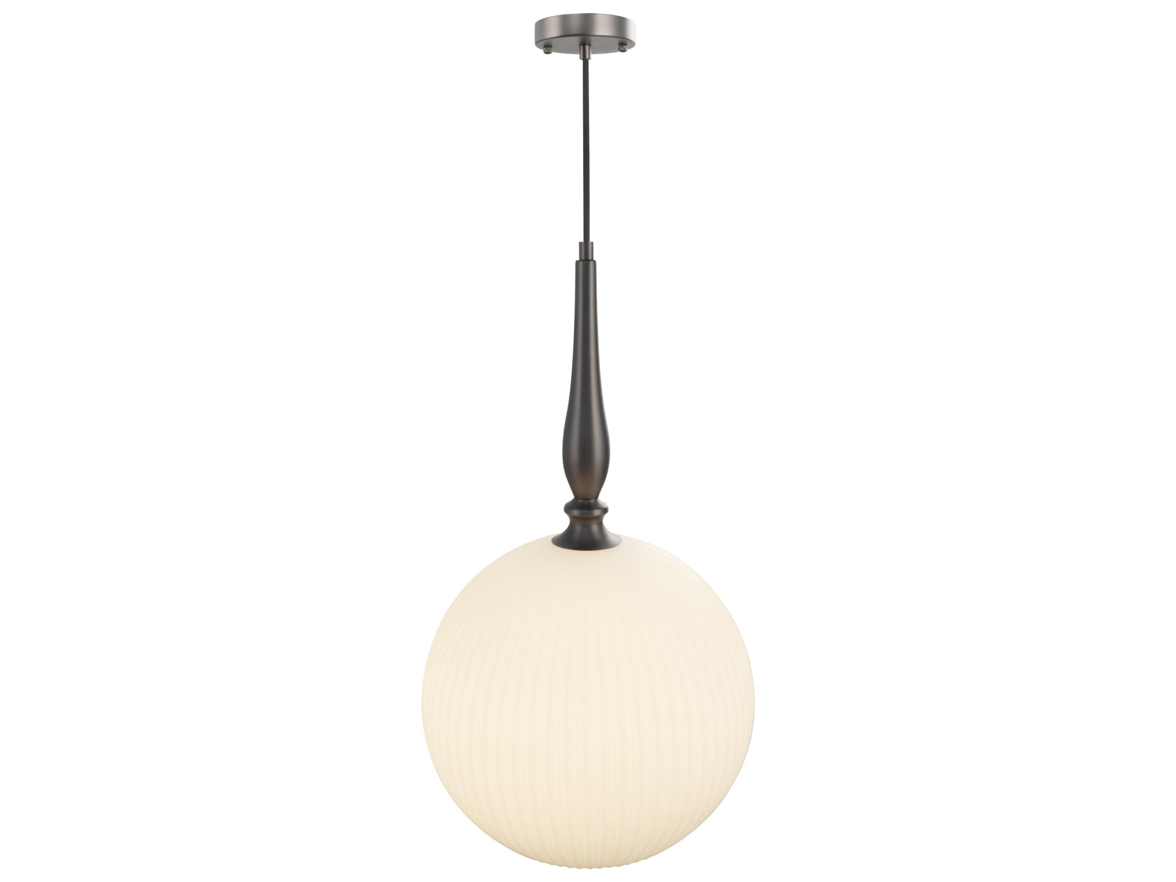 Artcraft Kate 1-Light Graphite Gray Dome Pendant