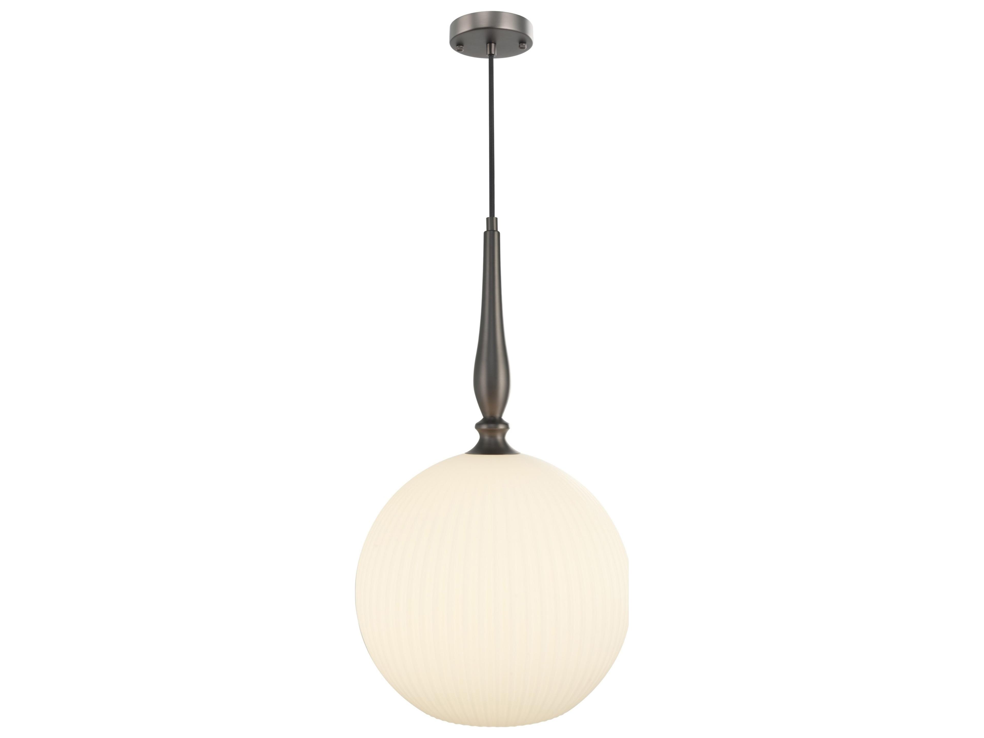 Artcraft Kate 1-Light Graphite Gray Dome Pendant