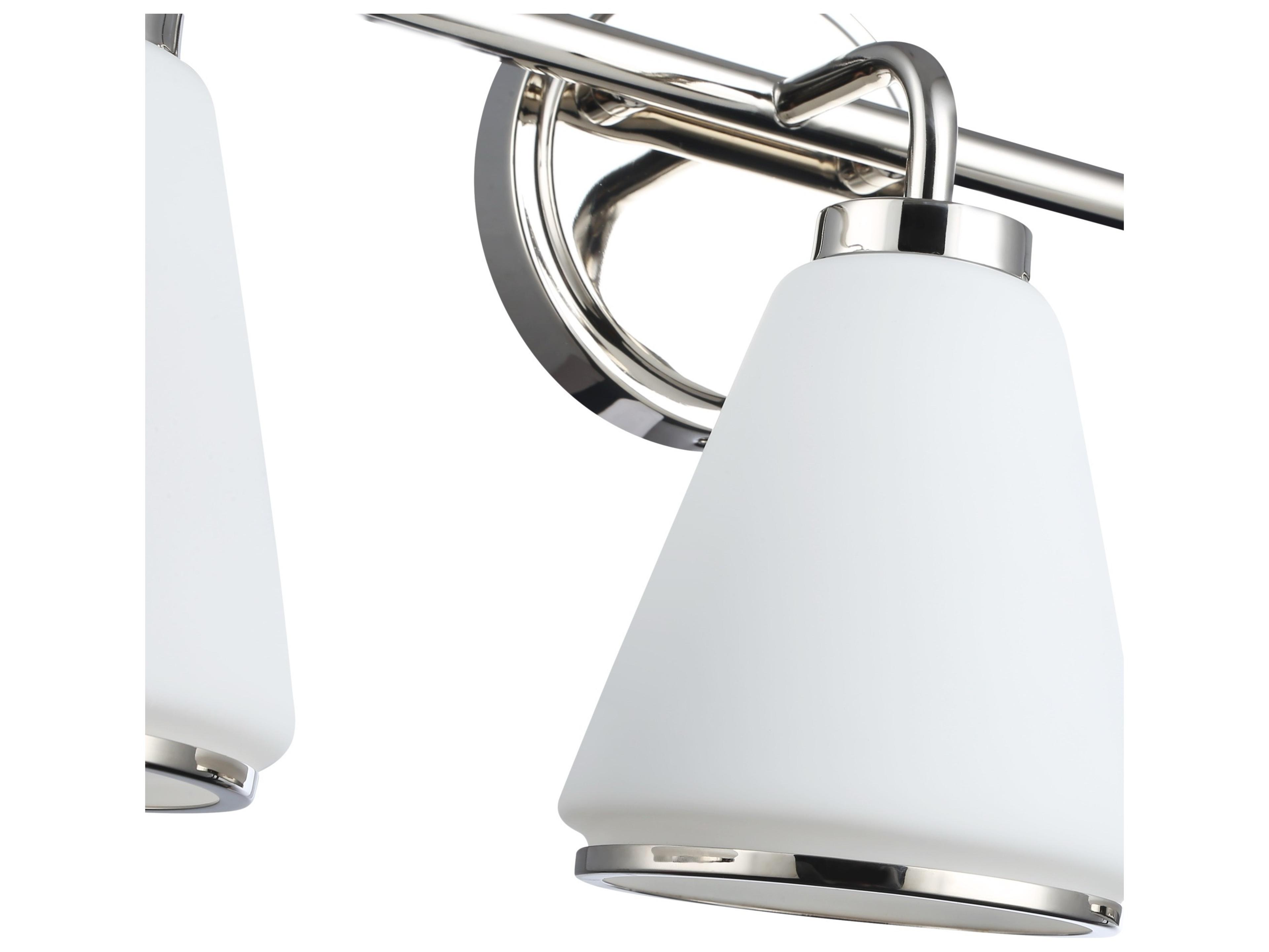 Artcraft Zoey 3-Light Polished Nickel Vanity Light