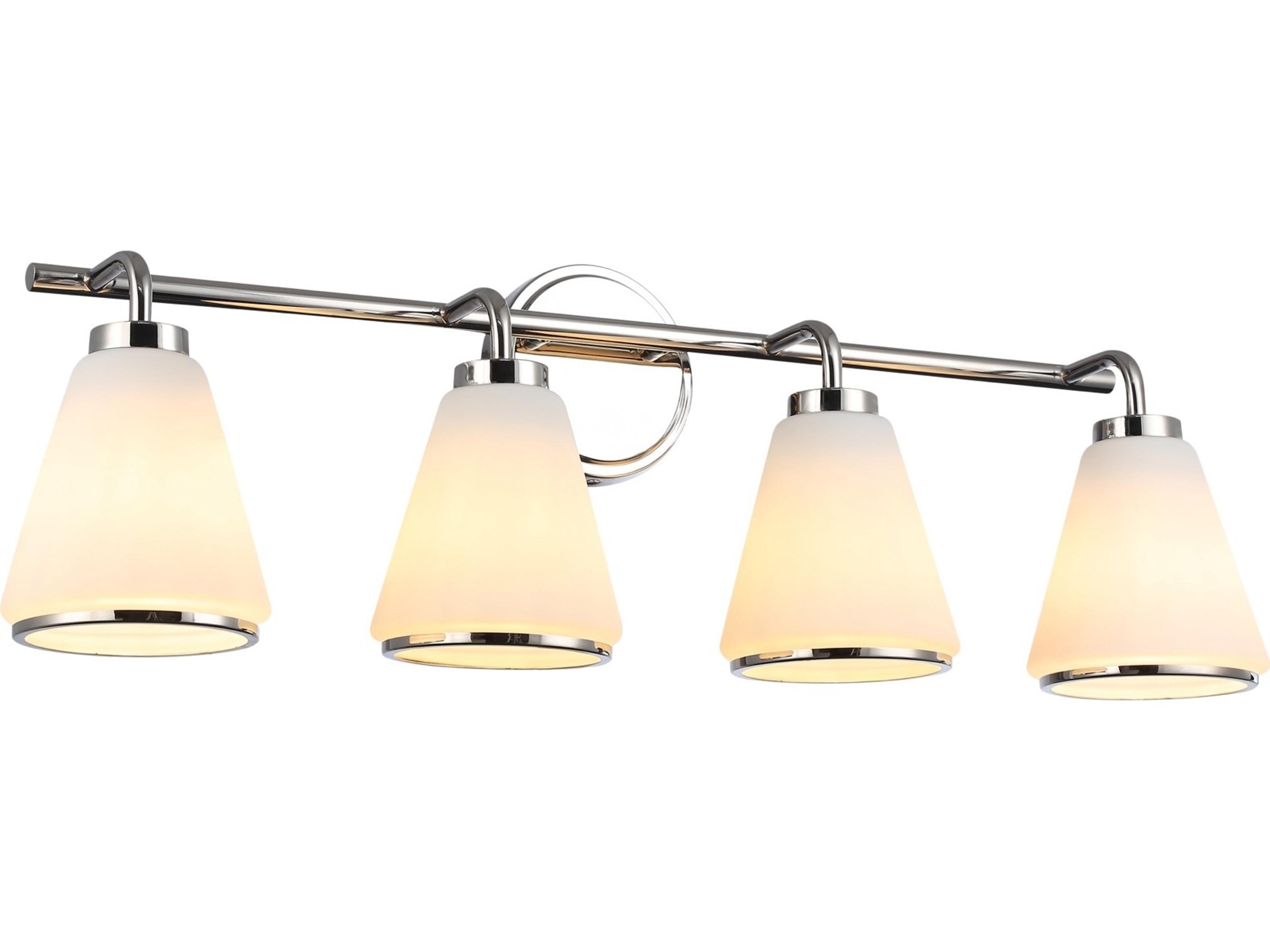 Zoey Four Light Bathroom Vanity Polished Nickel