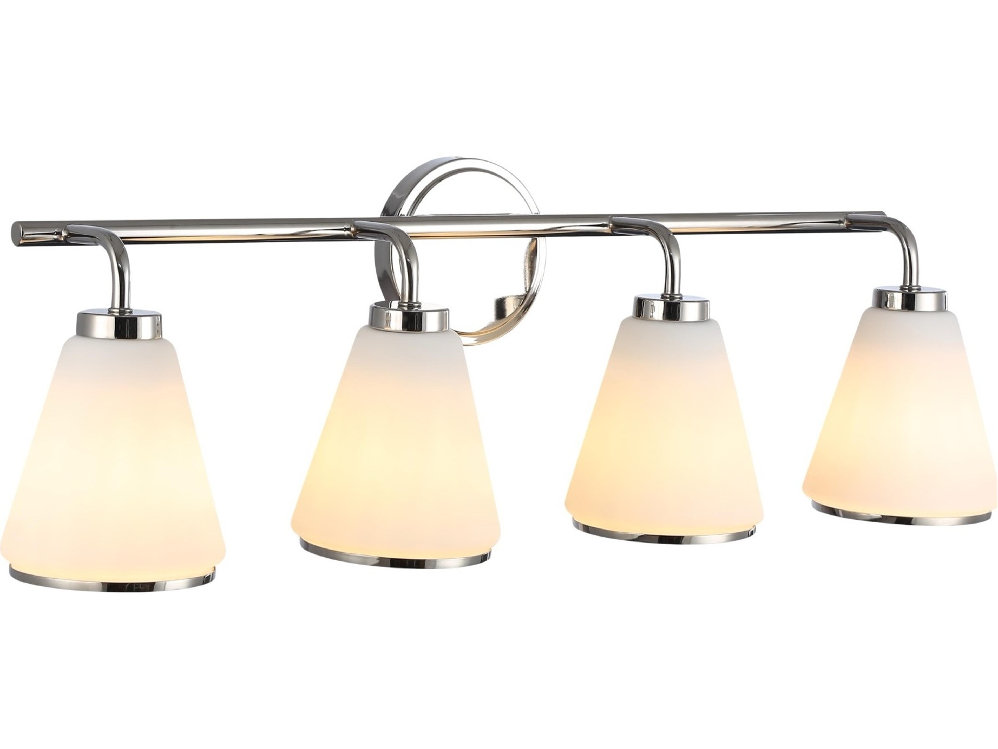 Artcraft Zoey 4-Light Polished Nickel Vanity Light