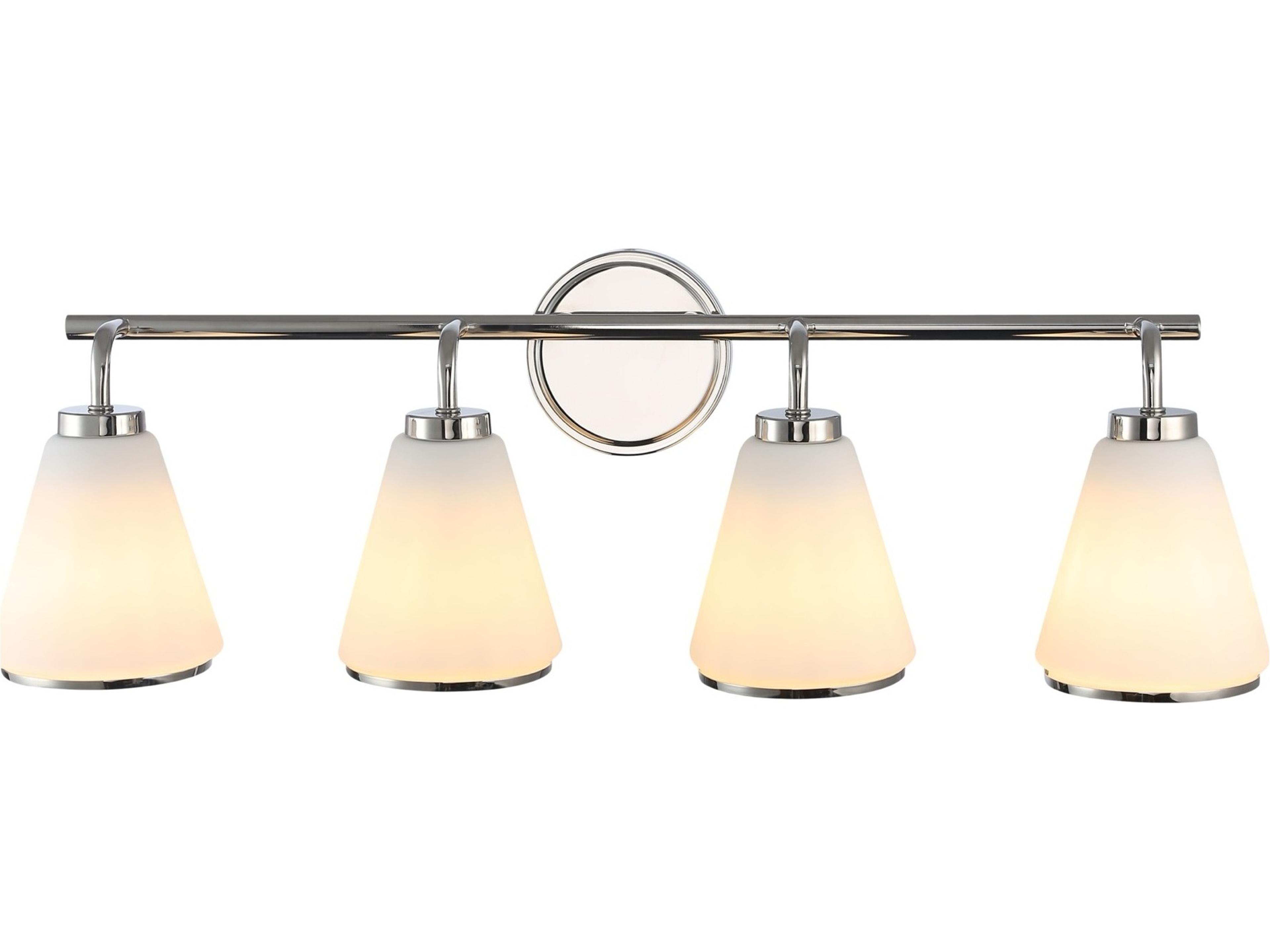 Artcraft Zoey 4-Light Polished Nickel Vanity Light
