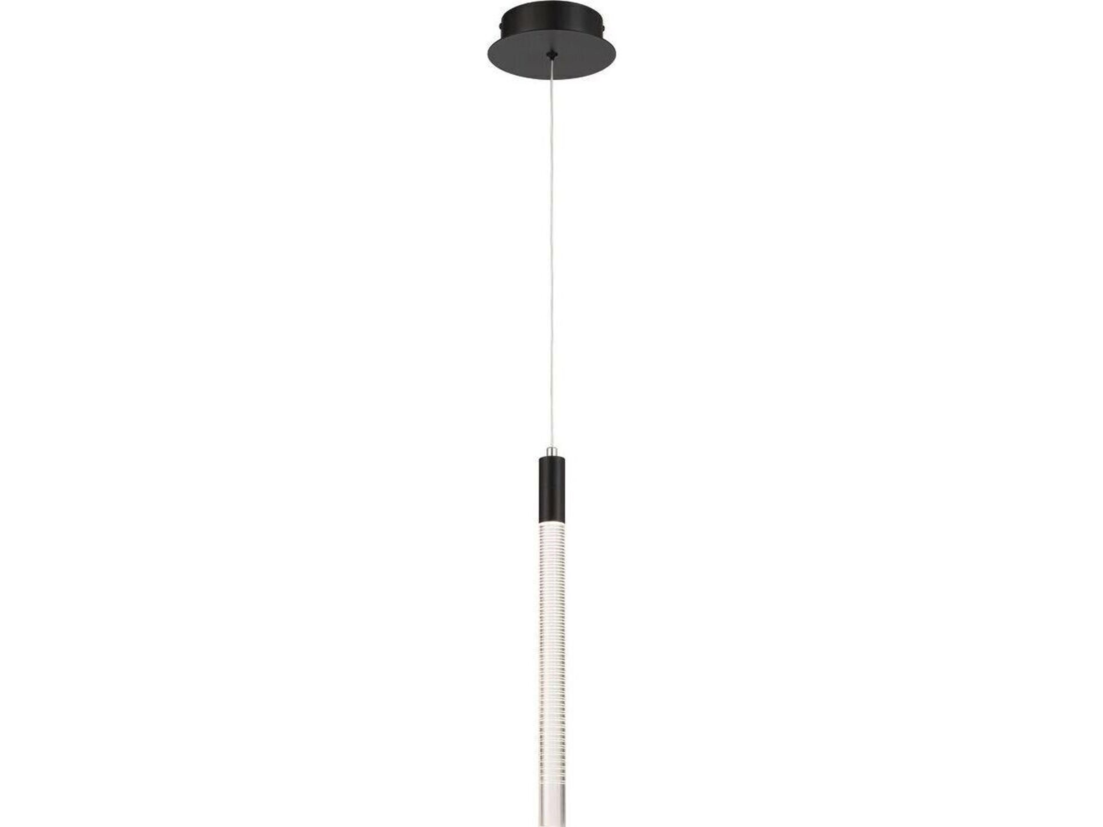 Artcraft Celine 1-Light Black Cylinder Mini Pendant