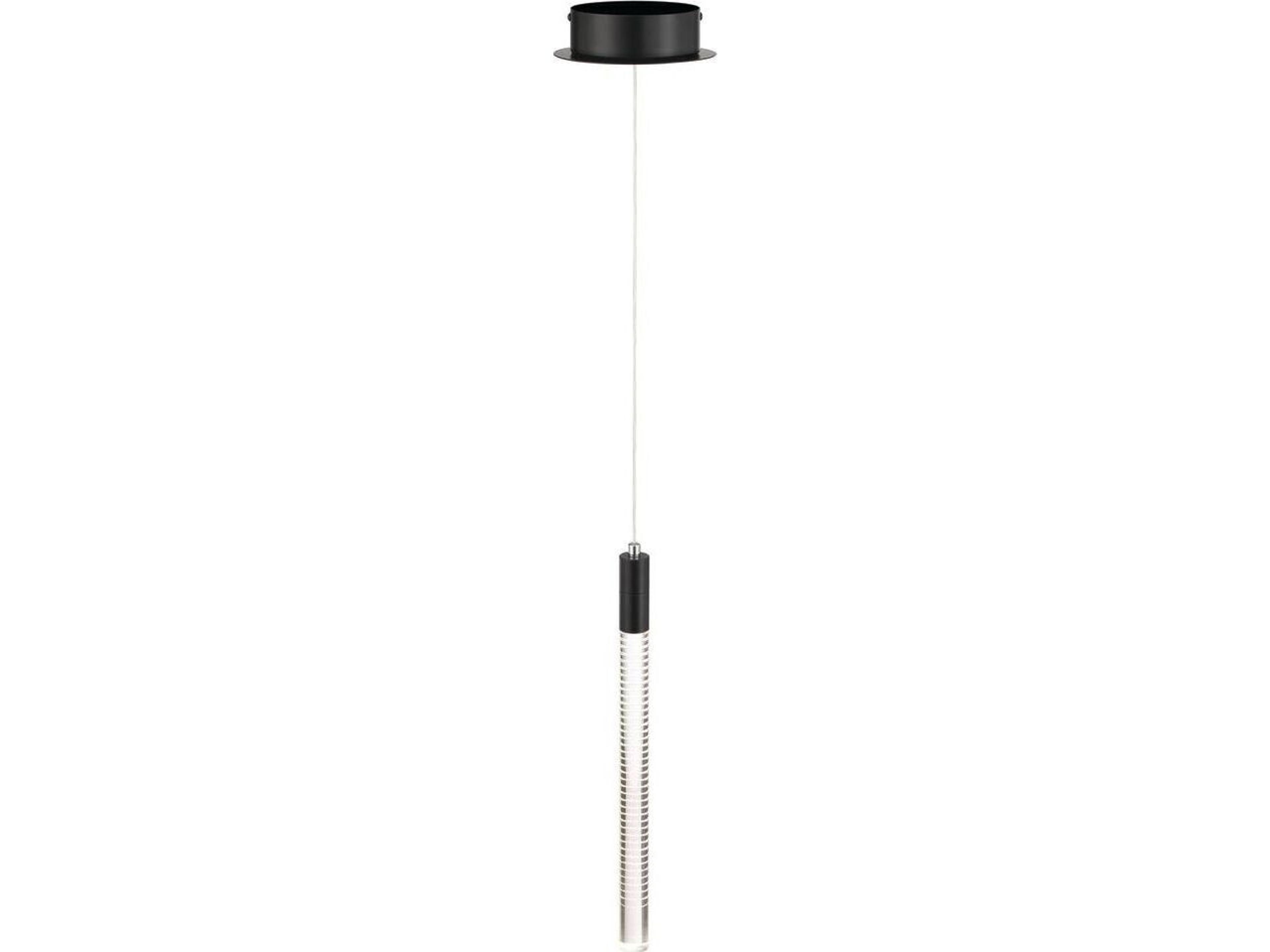 Artcraft Celine 1-Light Black Cylinder Mini Pendant