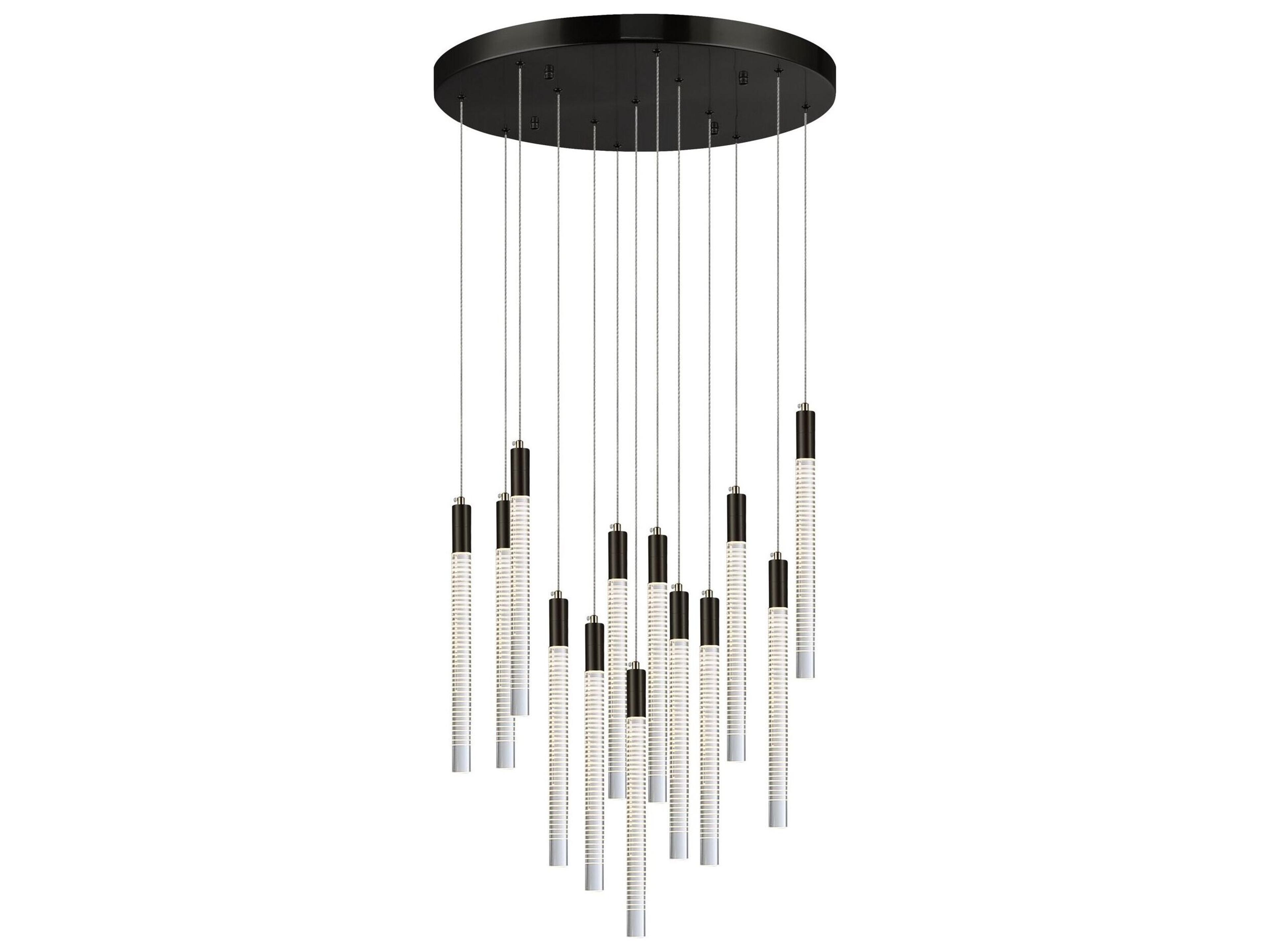 Celine LED Chandelier Modern Black