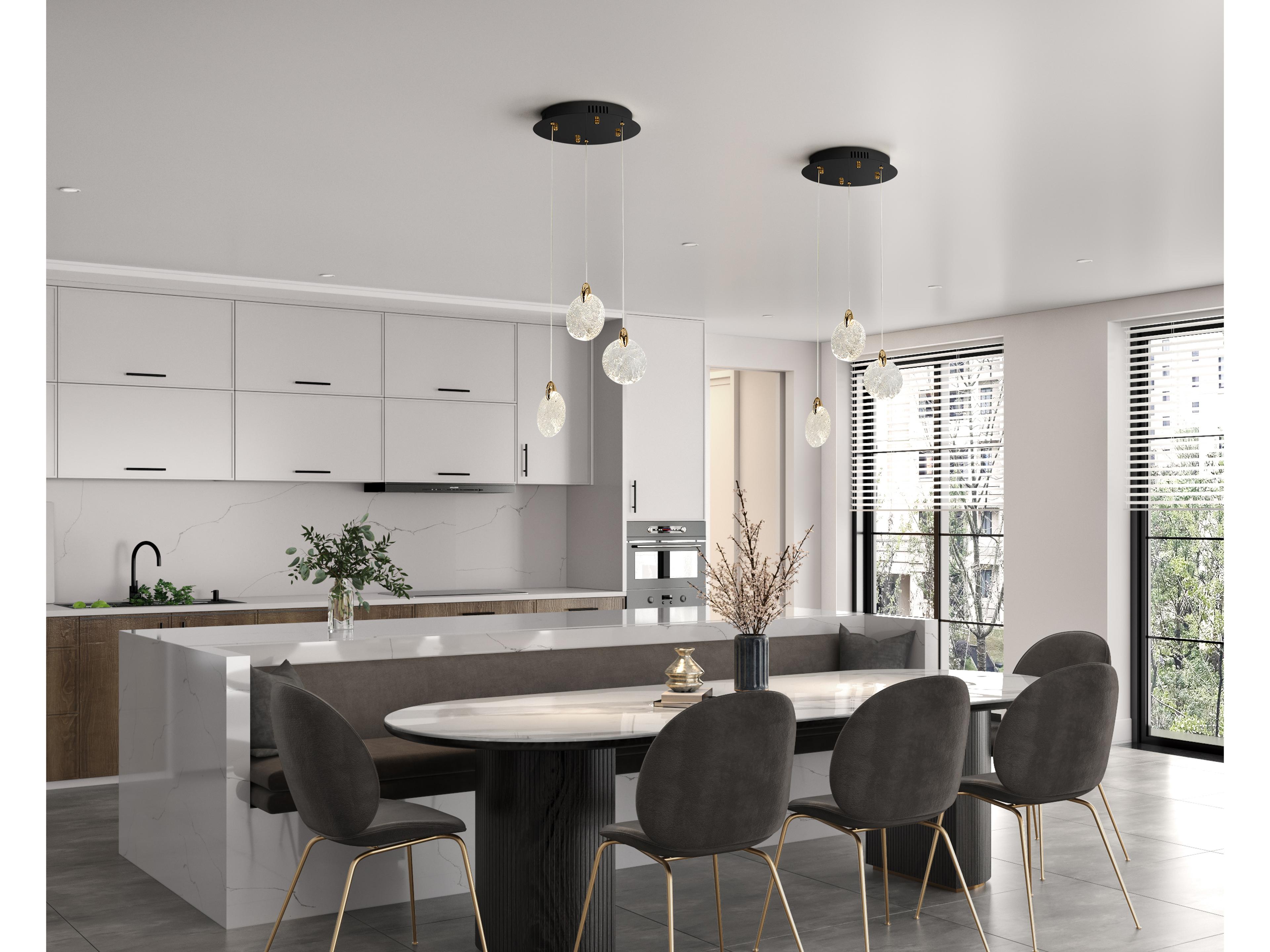 Artcraft Snowflake Satin Brass Mini Pendant