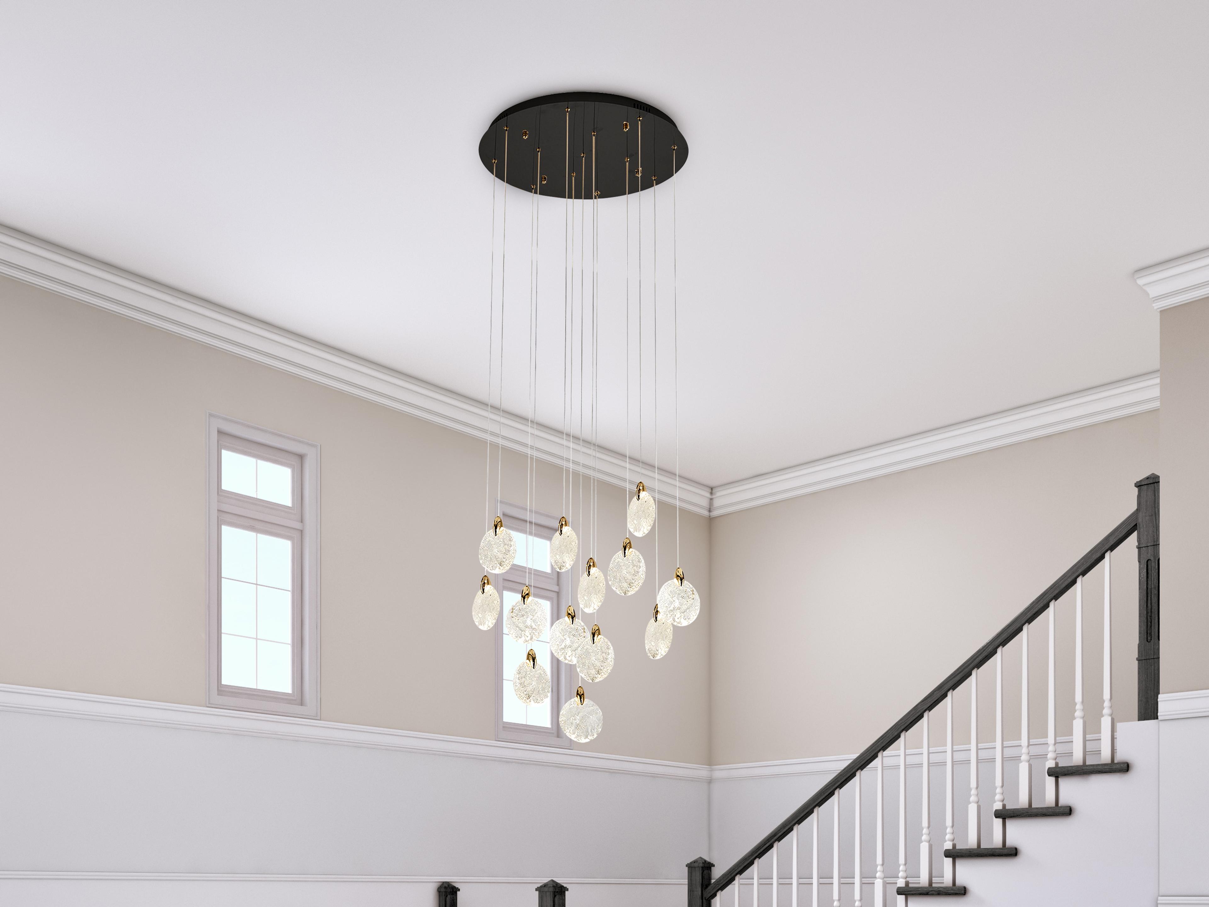 Artcraft Snowflake Satin Brass Pendant