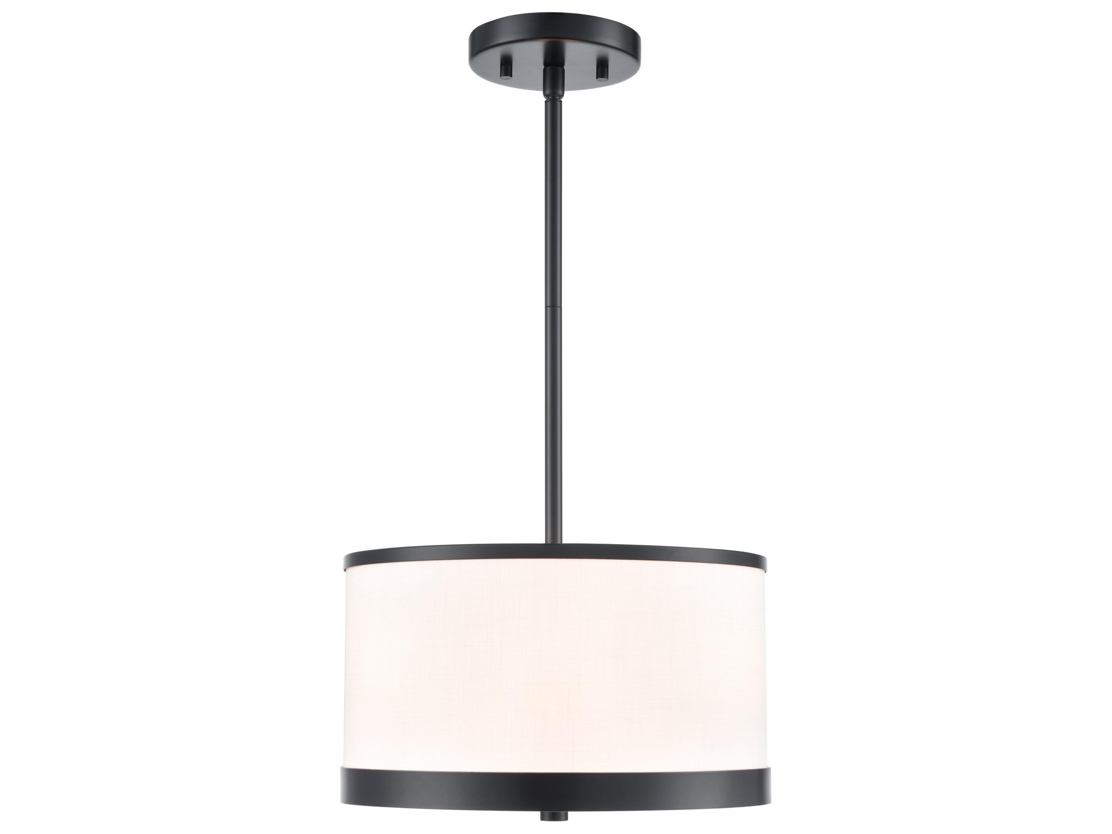 Artcraft High Street 3-Light Black Drum Pendant