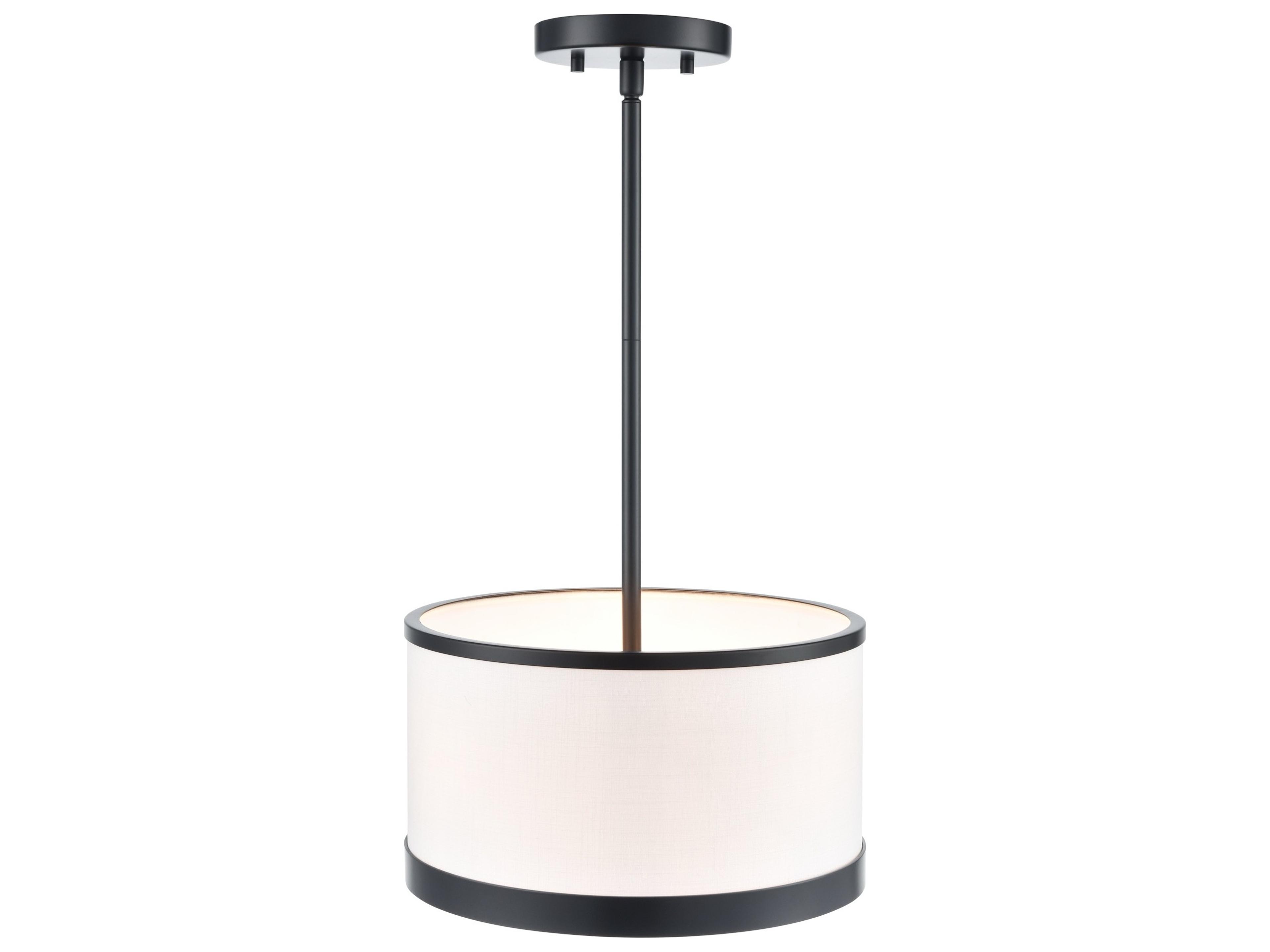 Artcraft High Street 3-Light Black Drum Pendant