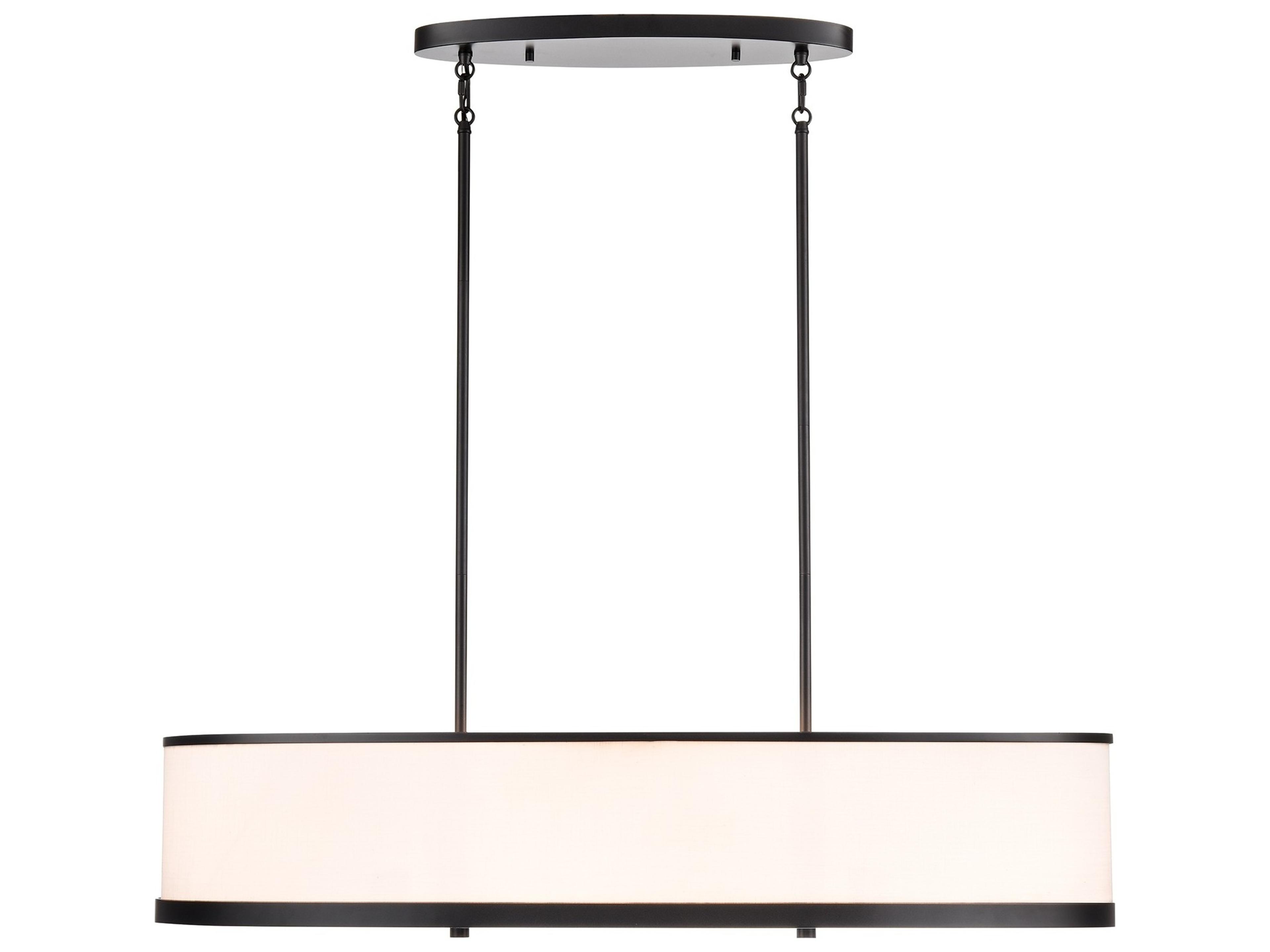 Artcraft High Street 8-Light Black Linear Island Pendant