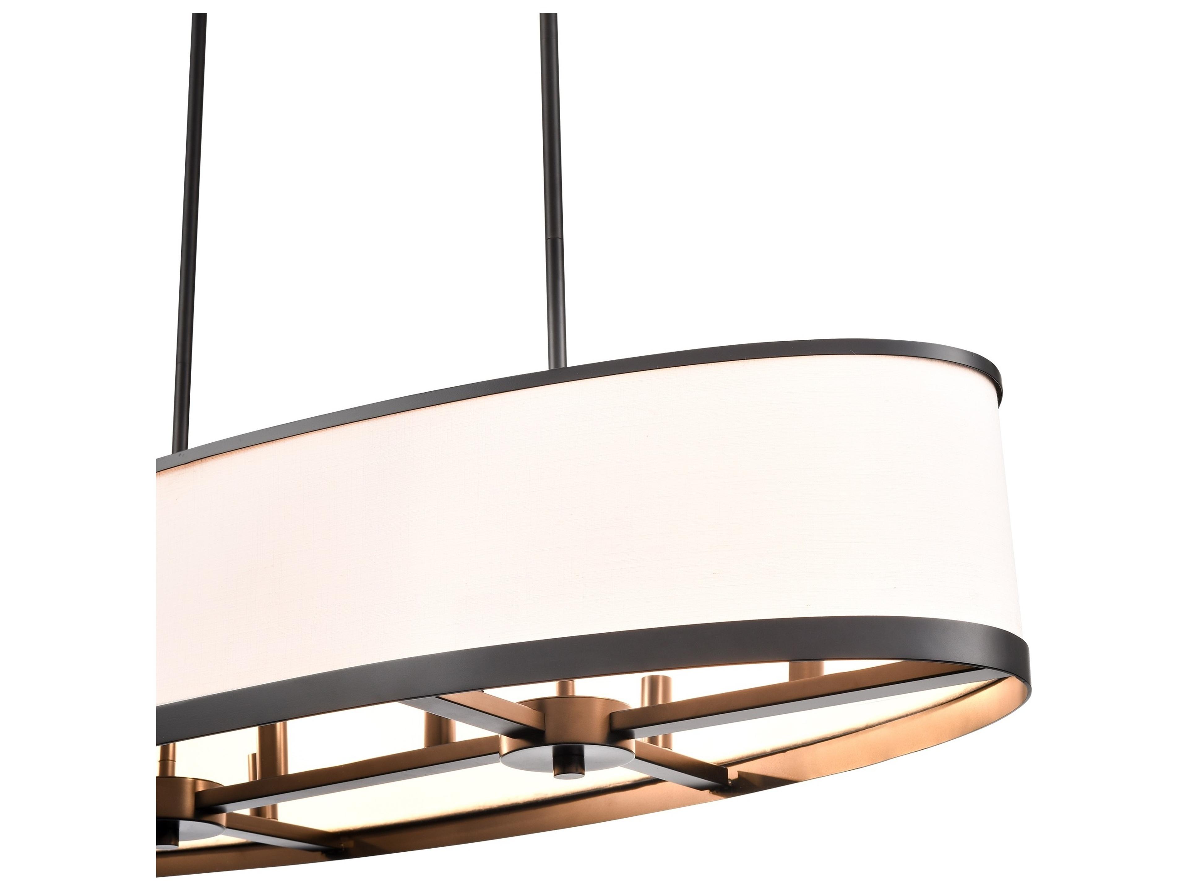 Artcraft High Street 8-Light Black Linear Island Pendant