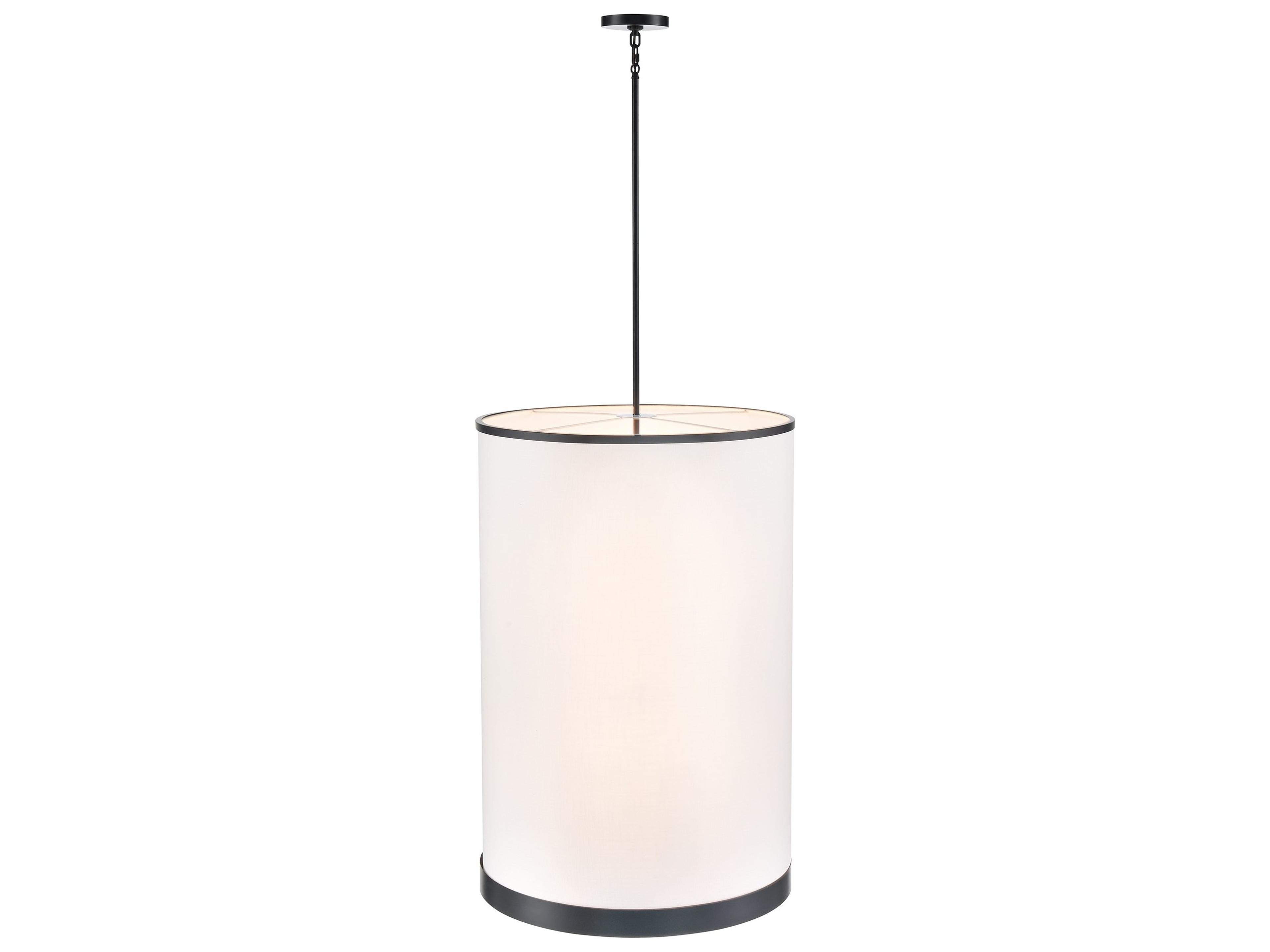 Artcraft High Street 8-Light Black Cylinder Pendant