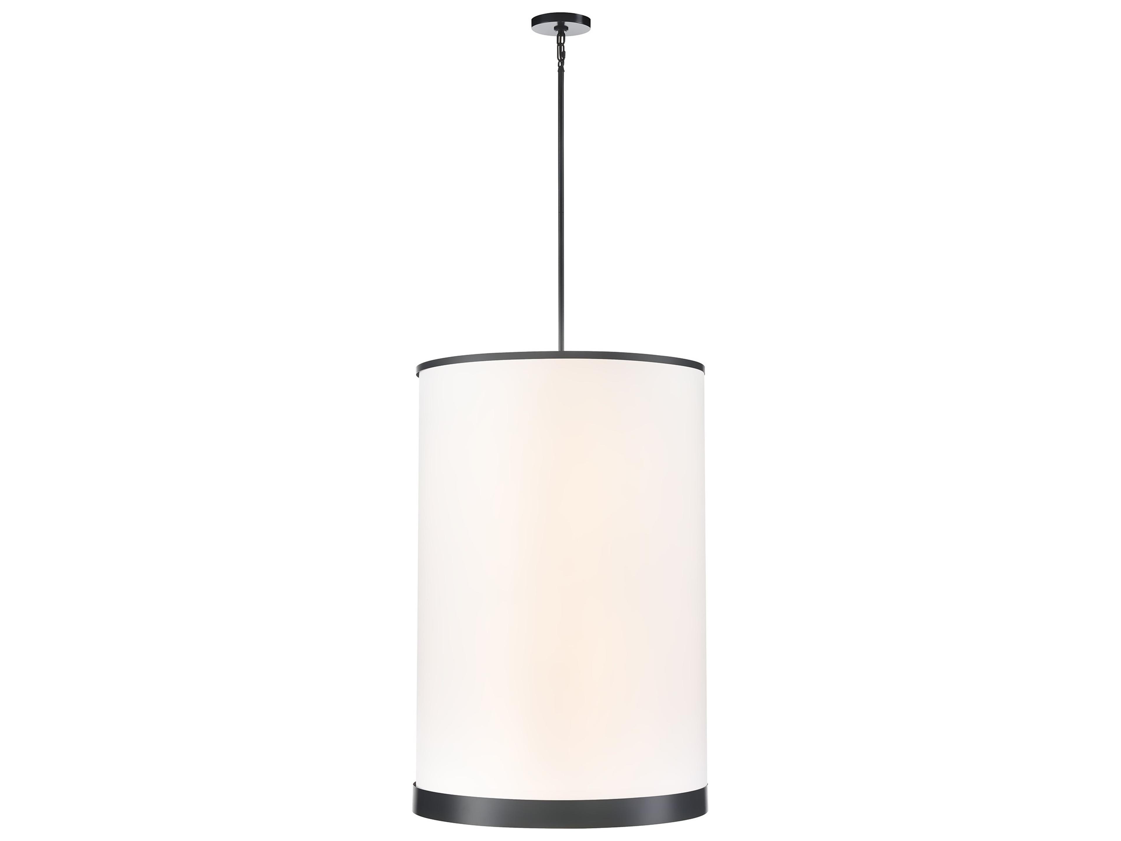 Artcraft High Street 8-Light Black Cylinder Pendant