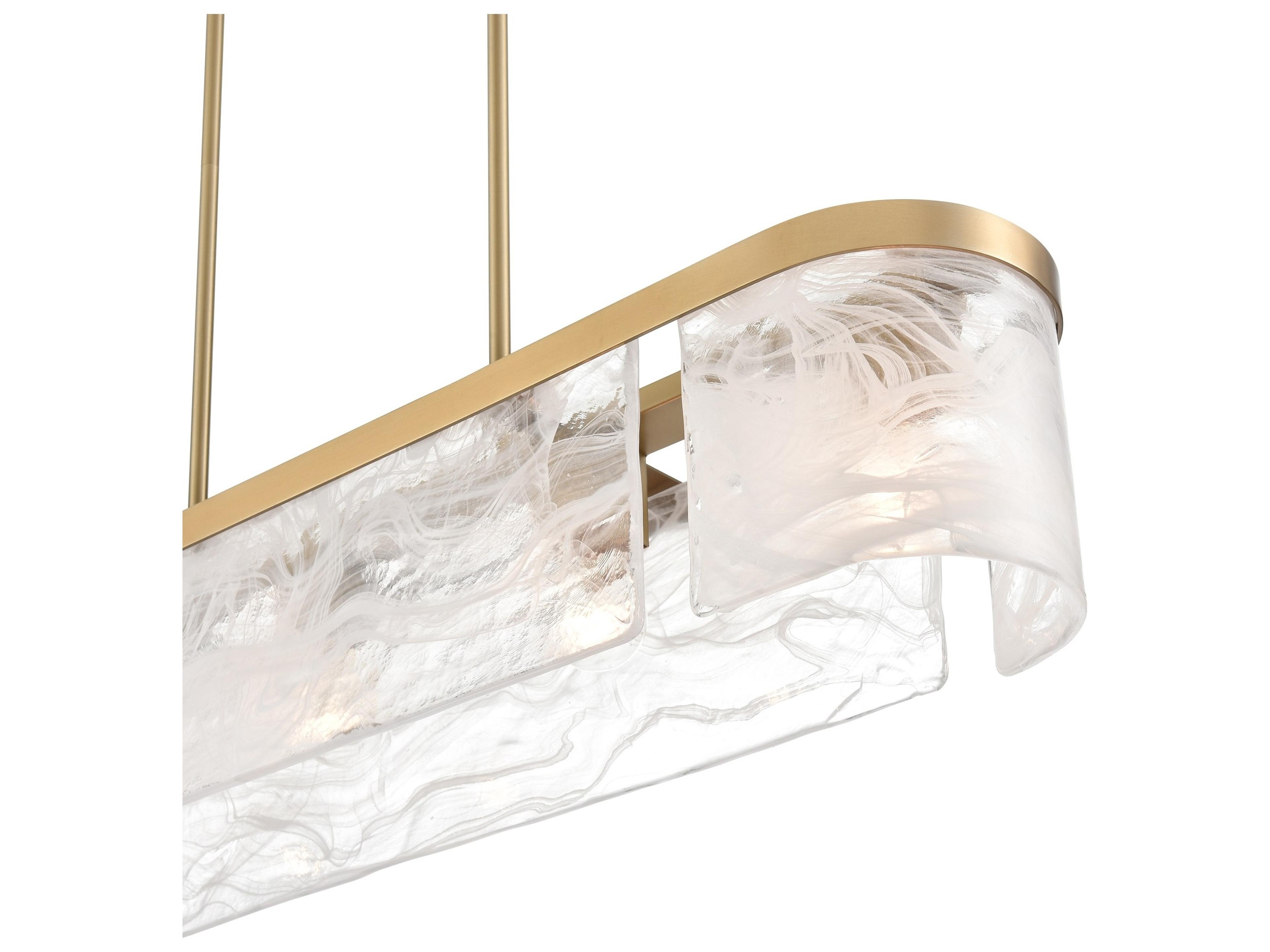 Artcraft Skye 6-Light Brass Linear Island Pendant