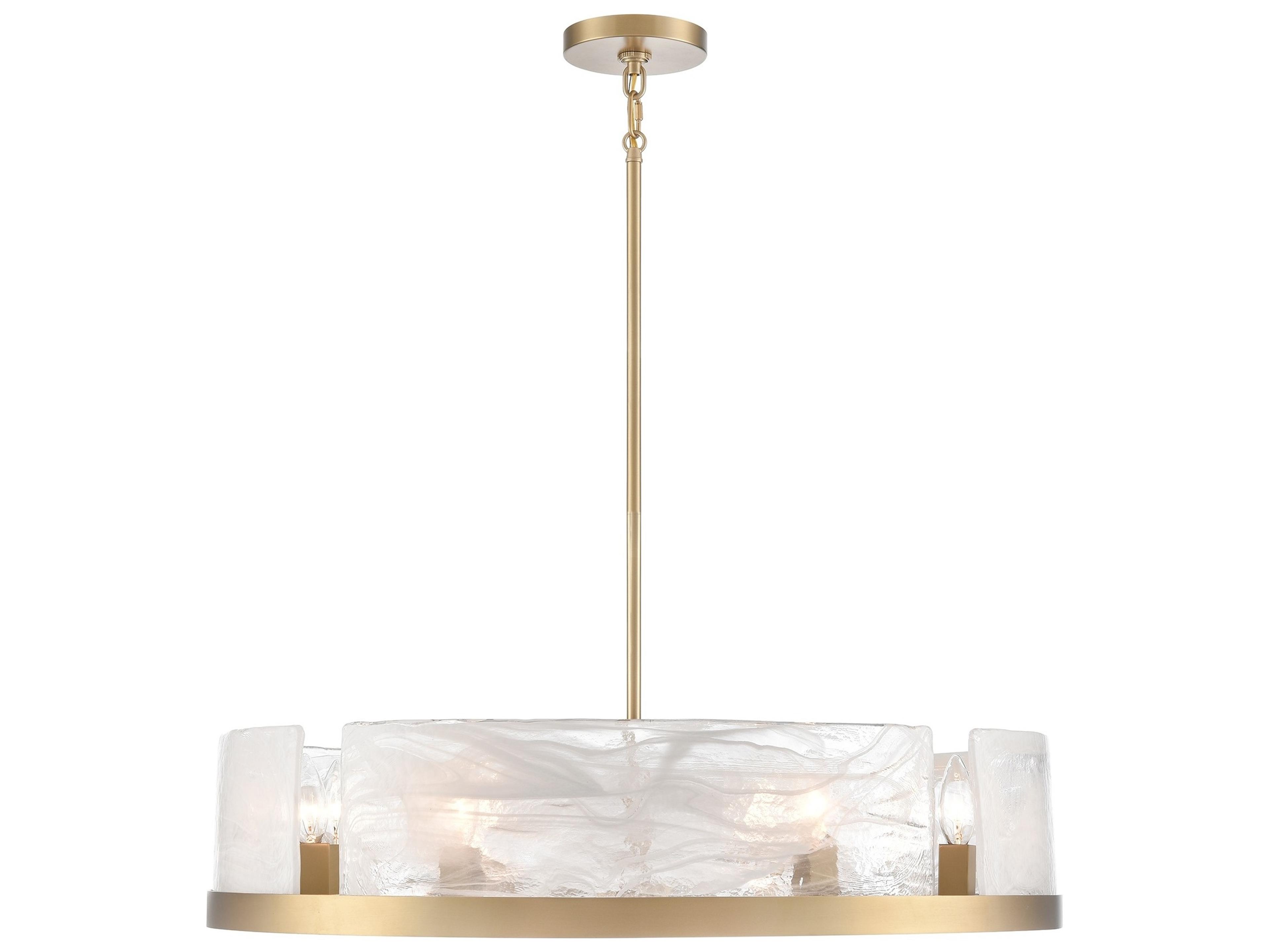 Artcraft Skye 8-Light Brass Drum Pendant
