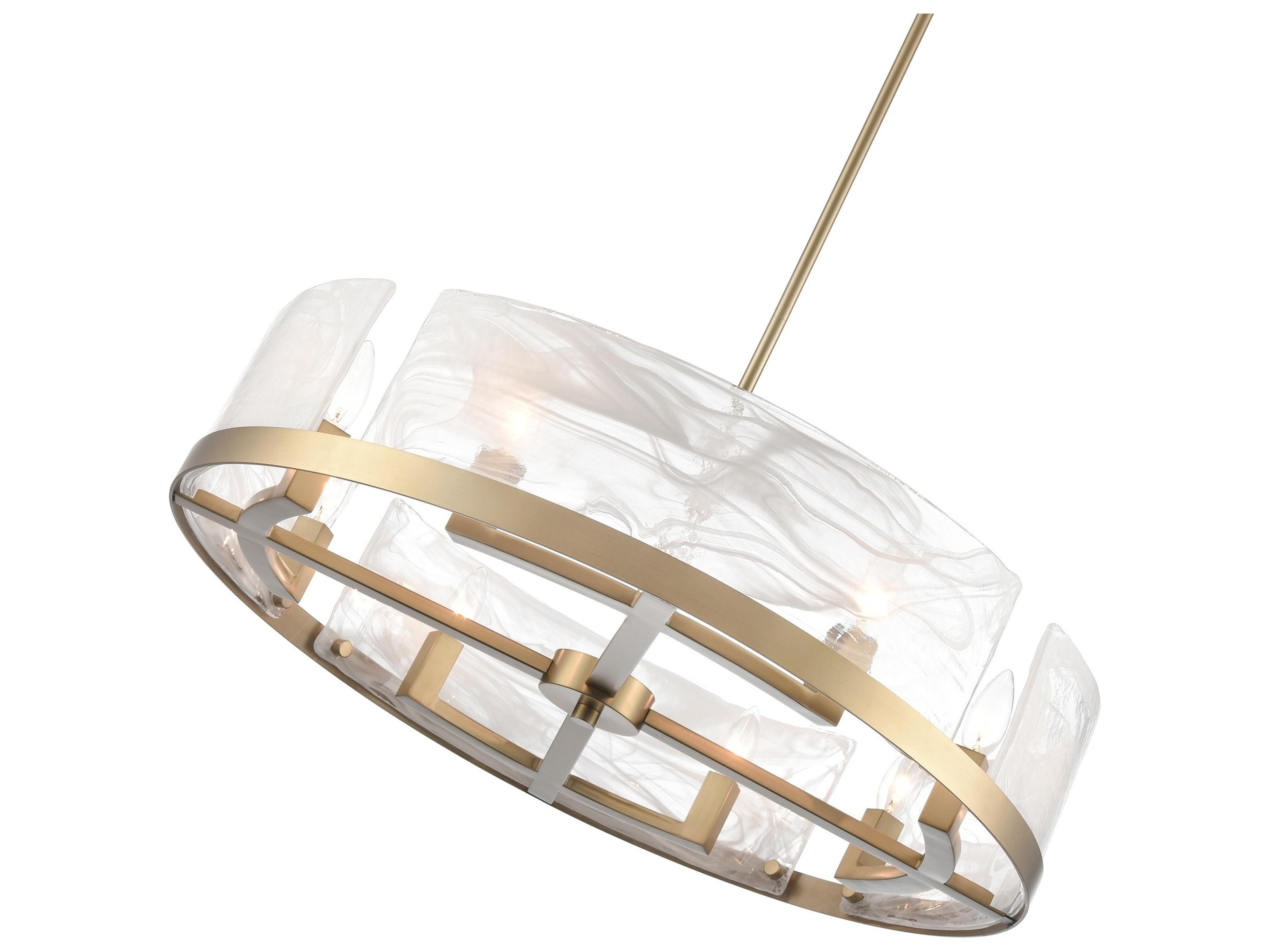 Artcraft Skye 8-Light Brass Drum Pendant